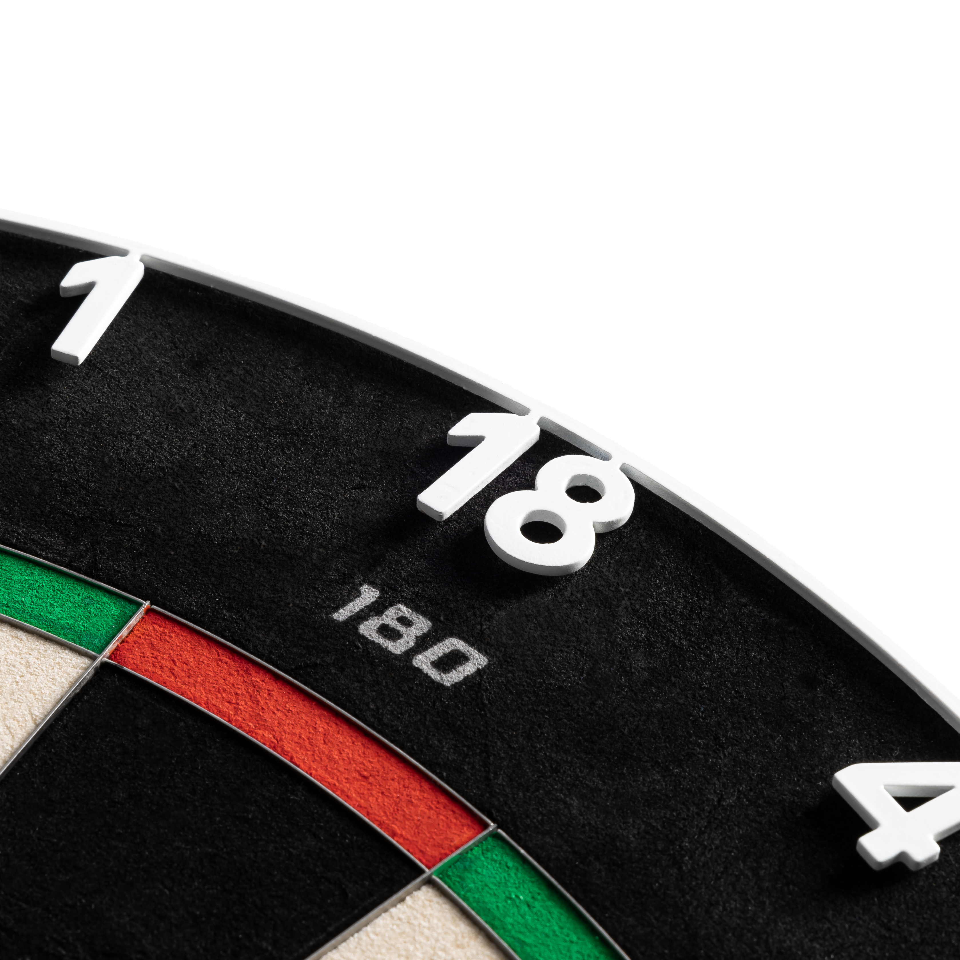 Precise 180 Endorphine Steel Dartbord met genummerde ring - Klassiek wit Das Precise 180 Endorphine Steeldartboard mit Nummernring in Weiß ist auf dem Bild zu erkennen. Die hochwertige Steeldartscheibe eignet sich für den professionellen Einsatz.