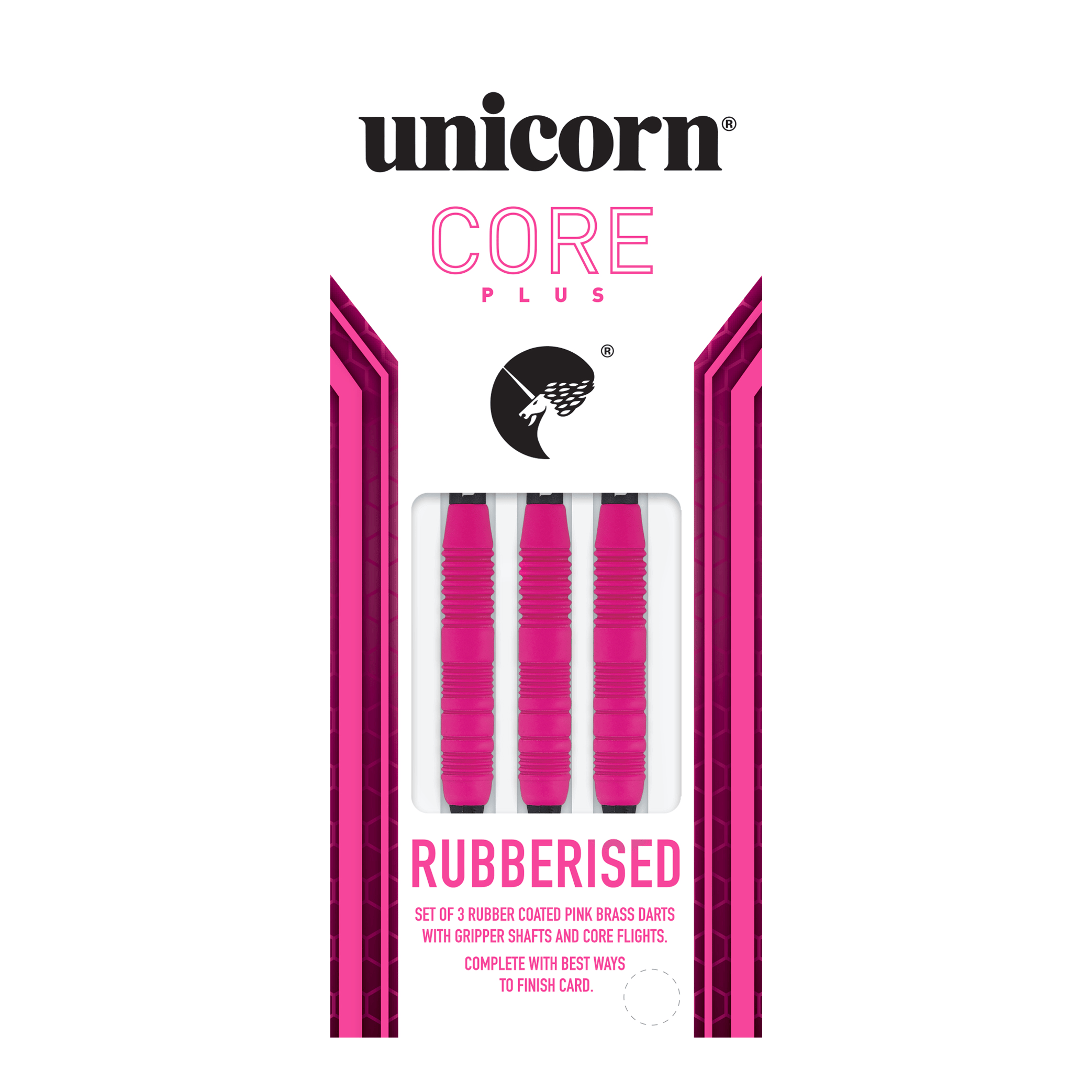 Unicorn Core Plus rubberen roze softdarts - 19 g