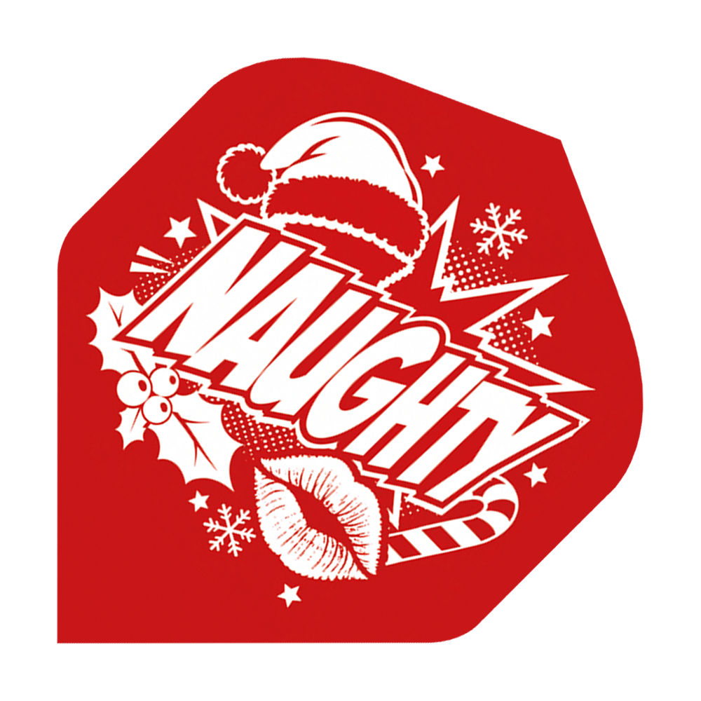 McDart Naughty Or Nice No2 Standaardvluchten Das Bild zeigt McDart Naughty Or Nice No2 Standard Flights. Hierbei handelt es sich um hochwertige Dartflights.