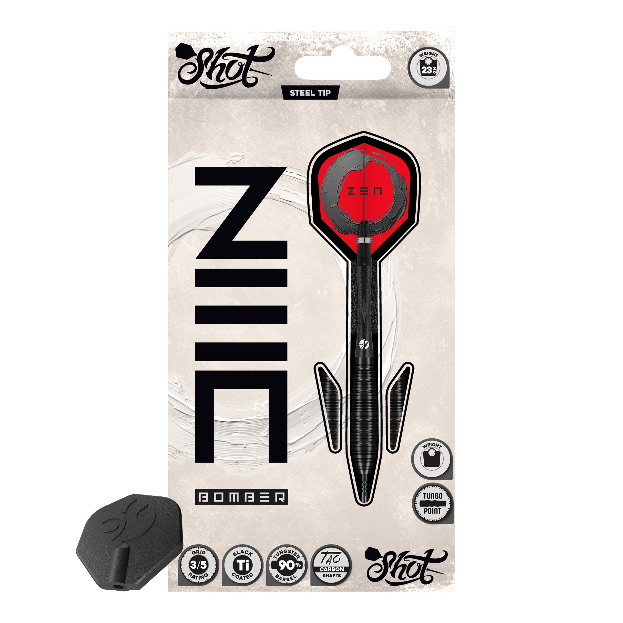 Schiet met ZEN Bomber Turbo Point stalen dartpijlen Schiet met ZEN Bomber Turbo Point stalen dartpijlen