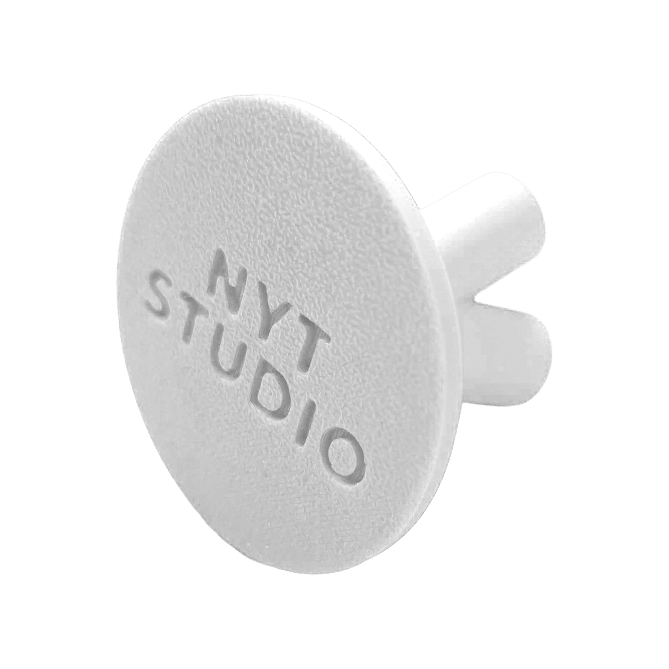 Abgebildet ist ein weißer, kompakter Darthalter von NYTStudio. Das Modell trägt den Namen '678_NYTStudio_Compact_Darthalter_Wei_3'.