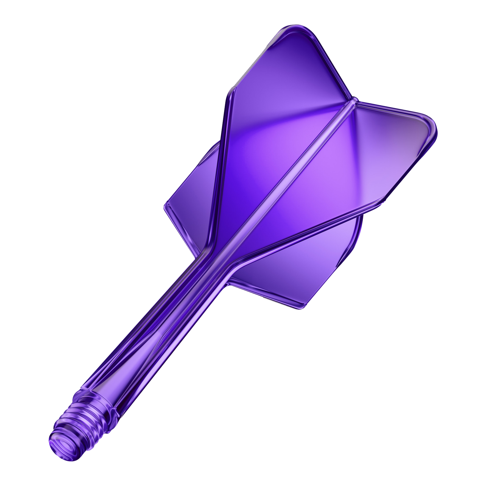 Hier ist das GOAT A1R No6 Flight-Shaft-System in Neon Lila zu sehen. Gezeigt wird ein einzelner Dart-Schaft mit integriertem Flight.