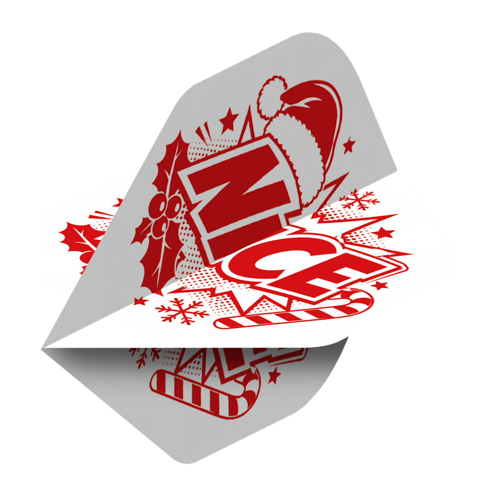 McDart Naughty Or Nice No2 Standaardvluchten Gezeigt wird das Produkt McDart Naughty Or Nice No2 Standard Flights. Es sind Standard-Dartflights in einem Set.