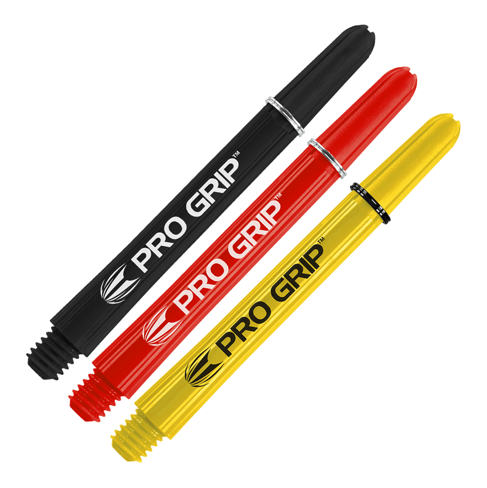 Target Pro Grip Shafts - 3 Sets - Schwarz Rot Gelb