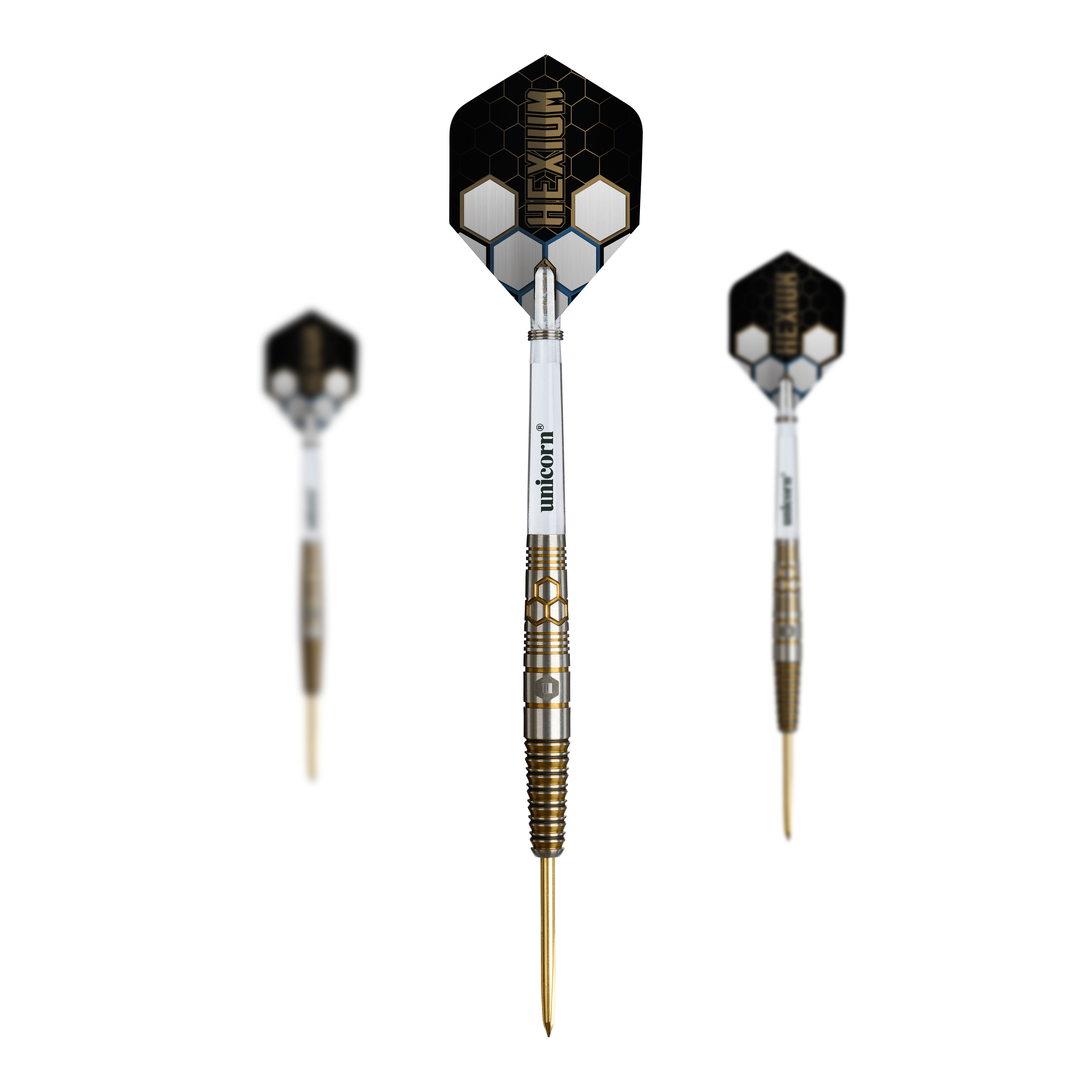 Unicorn Hexium Style 03 Goud & Zwart Steeldarts