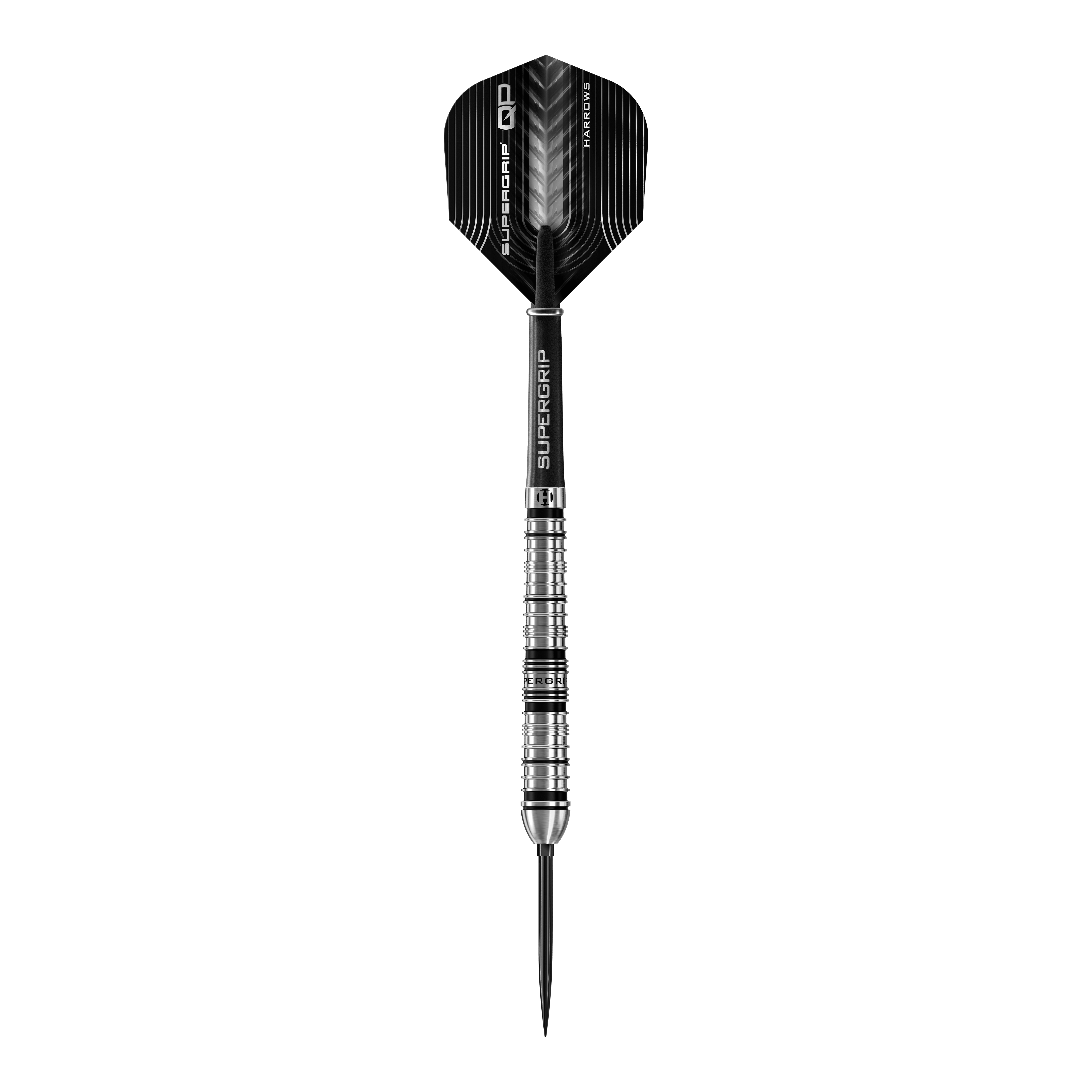 Harrows Supergrip Tapered Quick Point stalen dartpijlen Abgebildet sind die Harrows Supergrip QP Tapered Quick Point Steeldarts. Sie eignen sich ideal für Steeldartspieler auf jedem Niveau.