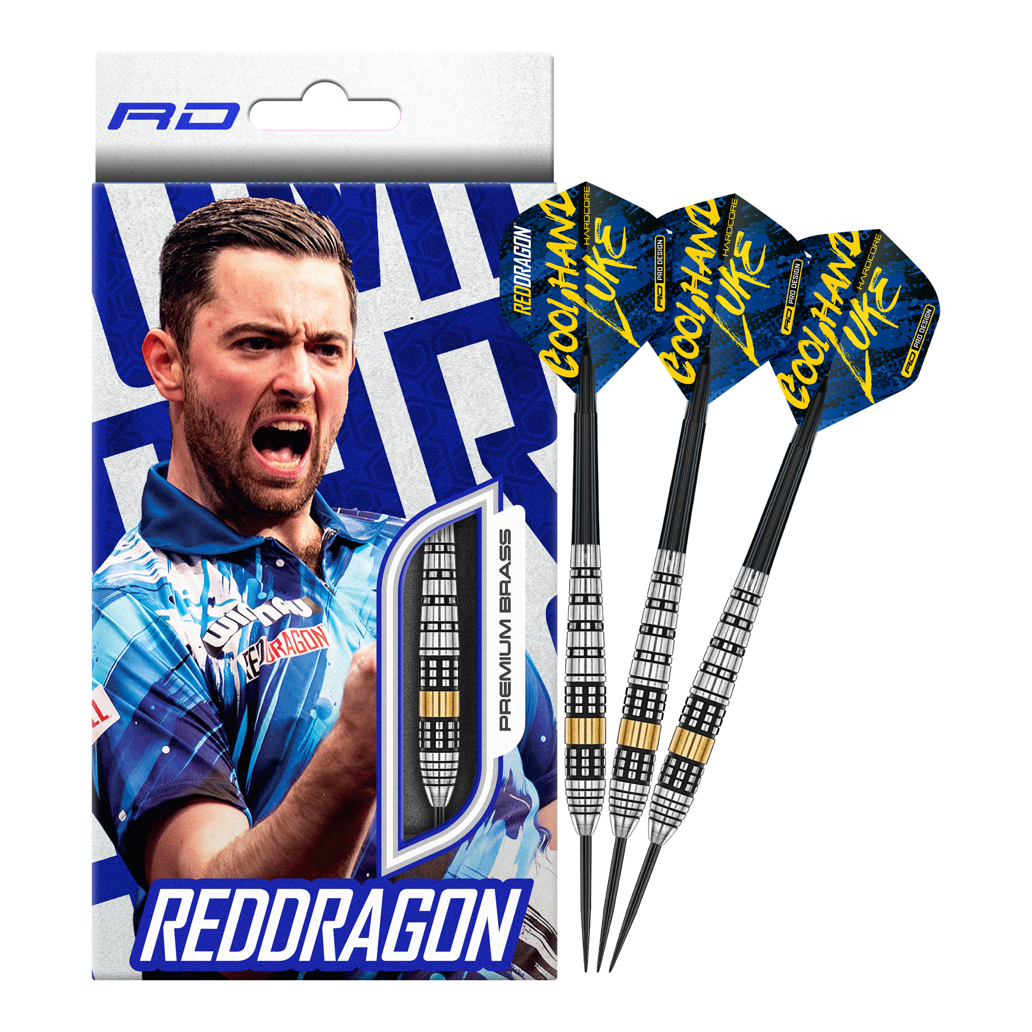 Red Dragon Luke Humphries messing stalen dartpijlen - 21 g