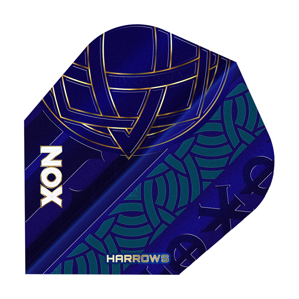 Gezeigt werden die Harrows Nox No6 Flights. Diese Flights sind für Dartspieler gedacht.