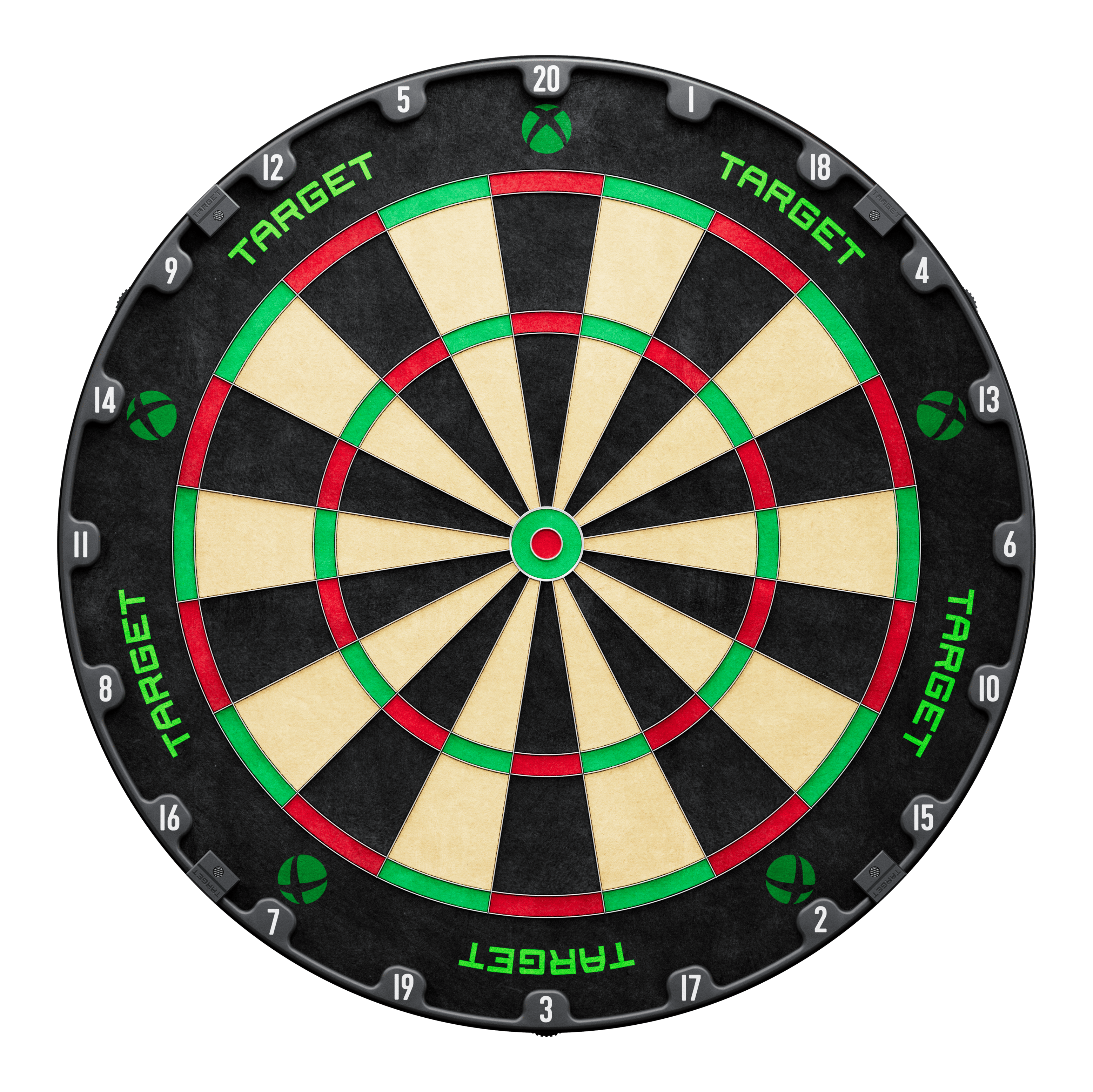 Target Xbox Dartboard Surround-bundel Das Bild zeigt das Target Xbox Dartboard Surround Bundle. Ein Set für Darts-Liebhaber zur Verbesserung des Spielerlebnisses.