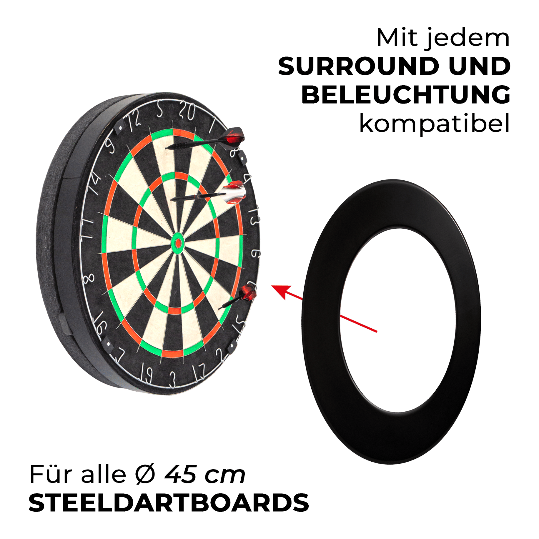 Compacte geluidsisolatie van Karella voor stalen dartborden Dies ist der kompakte Schallschutz Karella für Steeldartboards. Der Schallschutz hilft, den Lärm beim Dartspiel zu verringern.