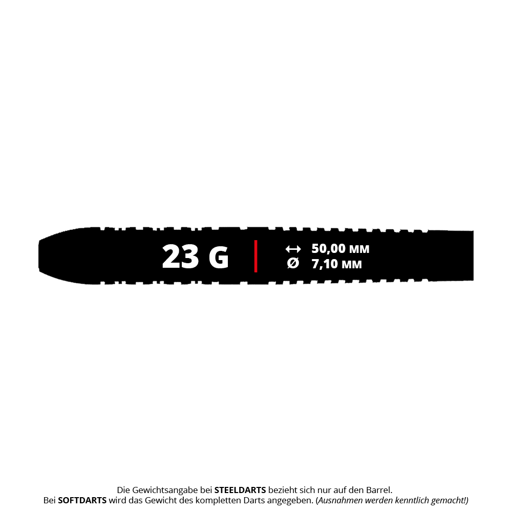 Harrows Damon Heta Natural Quick Point - 23 g Dies ist ein Harrows Damon Heta Natural Quick Point Dart mit 23 Gramm. Der Dart ist für Steeldart-Spiele geeignet.