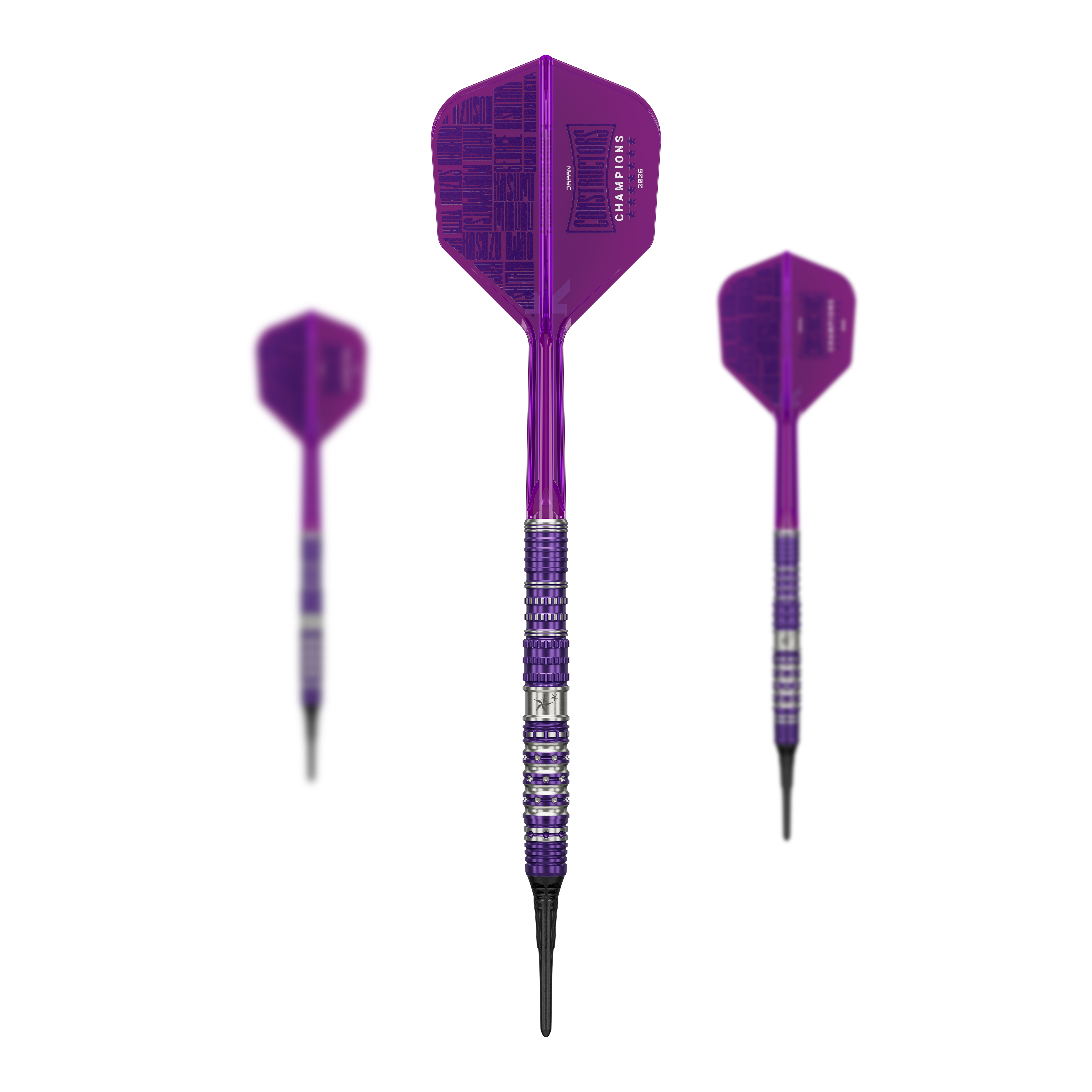 Auf dem Bild sieht man die Target Japan Sirius GEN4 Constructors Champions Limited Darts - 21g. Diese Darts sind eine limitierte Sonderedition.