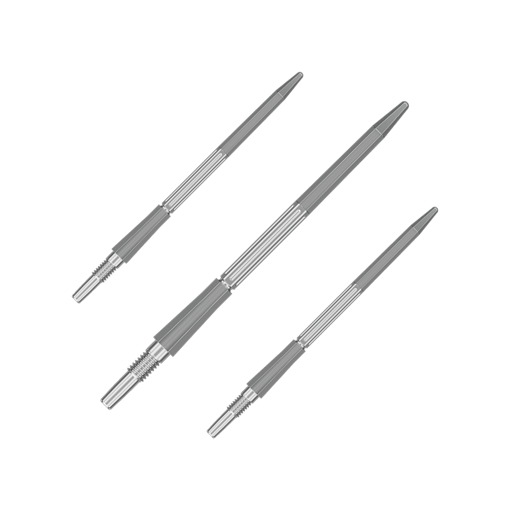 Target Elysian Archetype 43 Swiss Point stalen dartpijlpunten - zilver Das Bild zeigt ein Set der Target Elysian Archetype 43 SwissPoint Dartspitzen in Silber mit 42 mm Länge. Die Spitzen sind geeignet für professionelle Dartspiele.