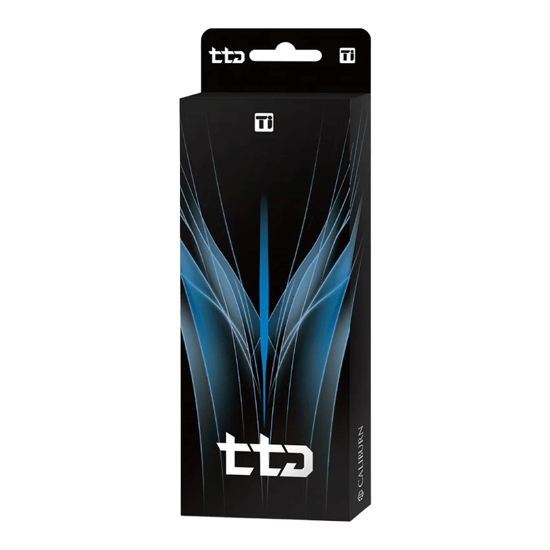 Caliburn TTD Complete Titanium T1 Black stalen dartpijlen - 5 g Hier sehen Sie den Caliburn TTD Complete Titanium T1 Black Steeldarts - 5g. Es handelt sich um einen hochwertigen schwarzen Steeldart aus Titan.