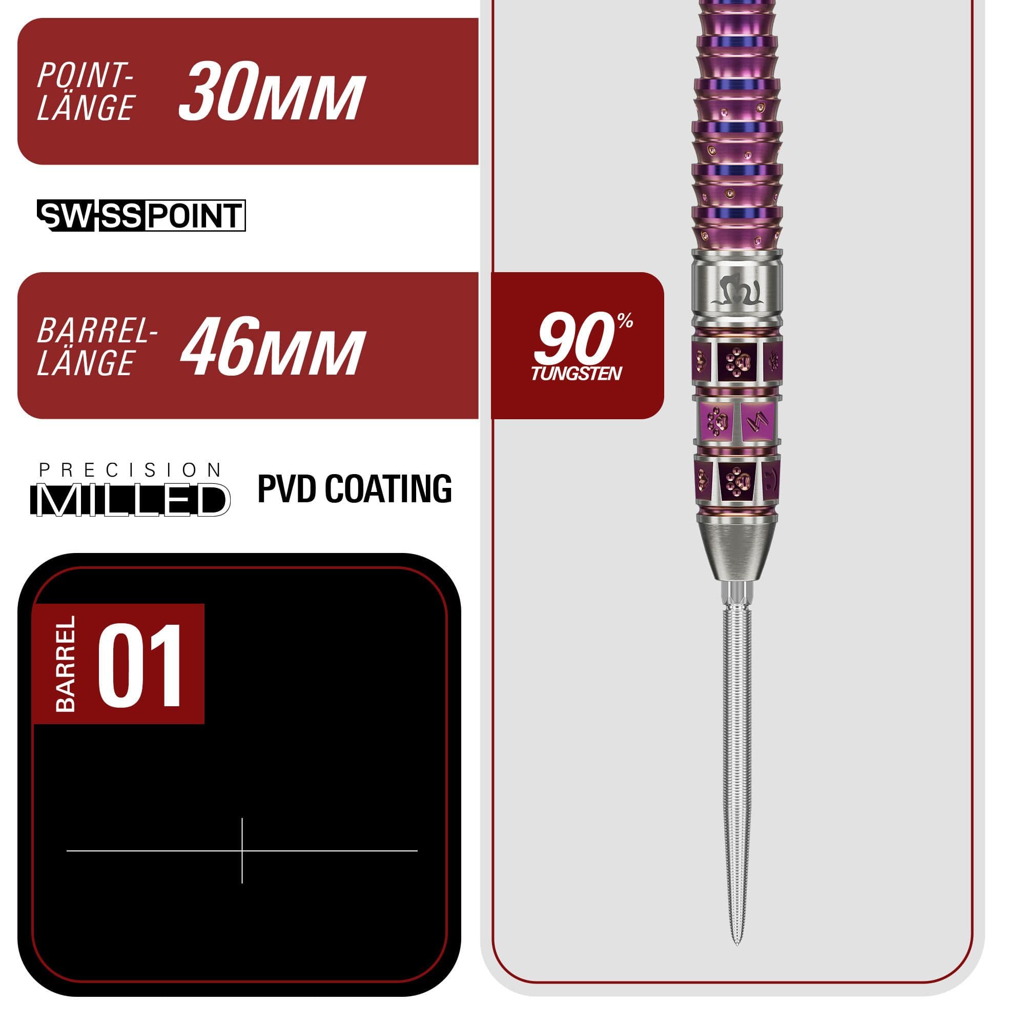 Target Japan Prime Series Mayo GEN8 Swiss Point stalen dartpijlen
