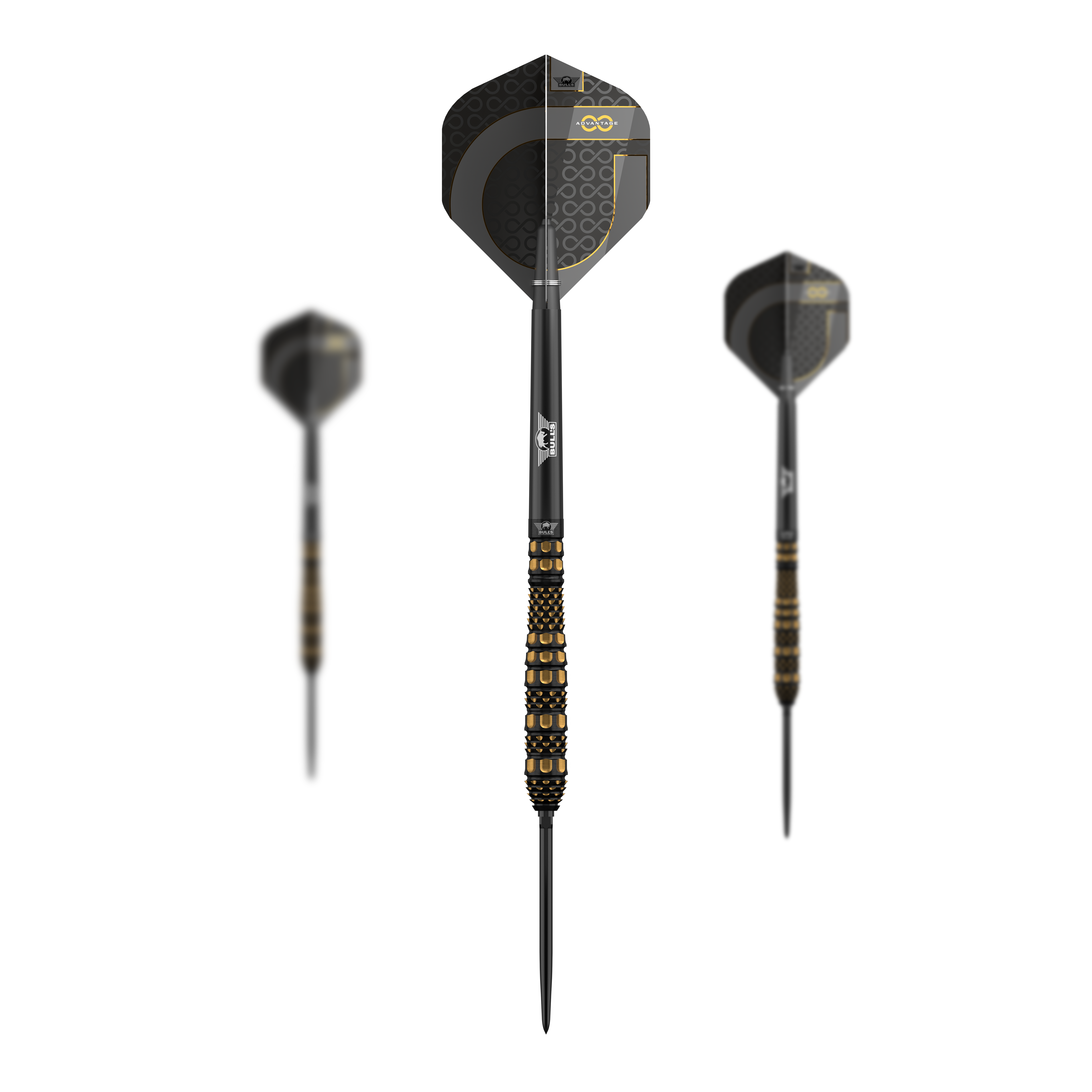 Bulls NL Advantage 95 Torp Convertible Point stalen dartpijlen Zu sehen ist das Set Bulls NL Advantage 95 Torp Convertible Point Steeldarts. Es sind mehrere Darts enthalten.