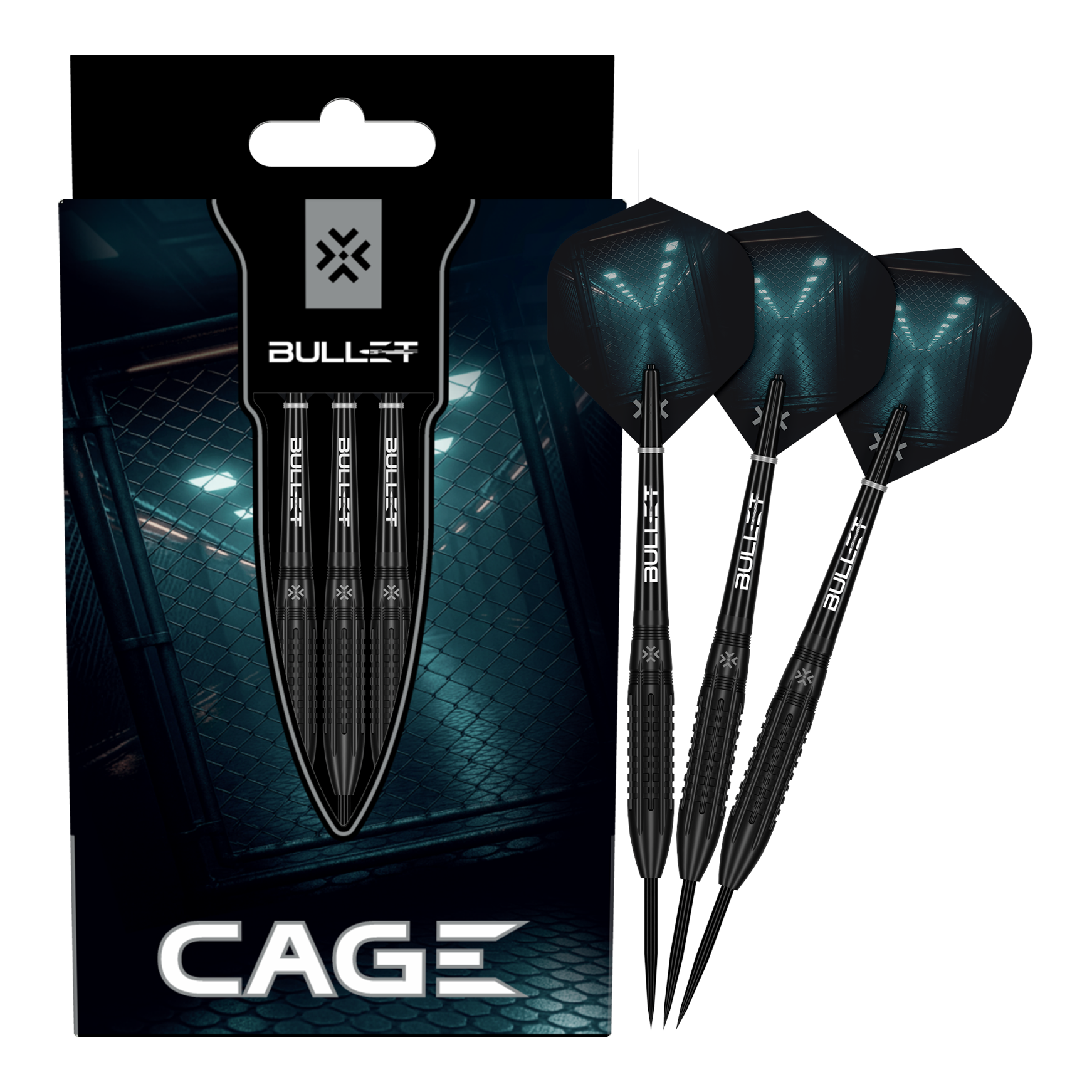 Bullet Cage stalen darts Abgebildet sind die Bullet Cage Steeldarts. Das Produkt eignet sich ideal für Dartspieler.