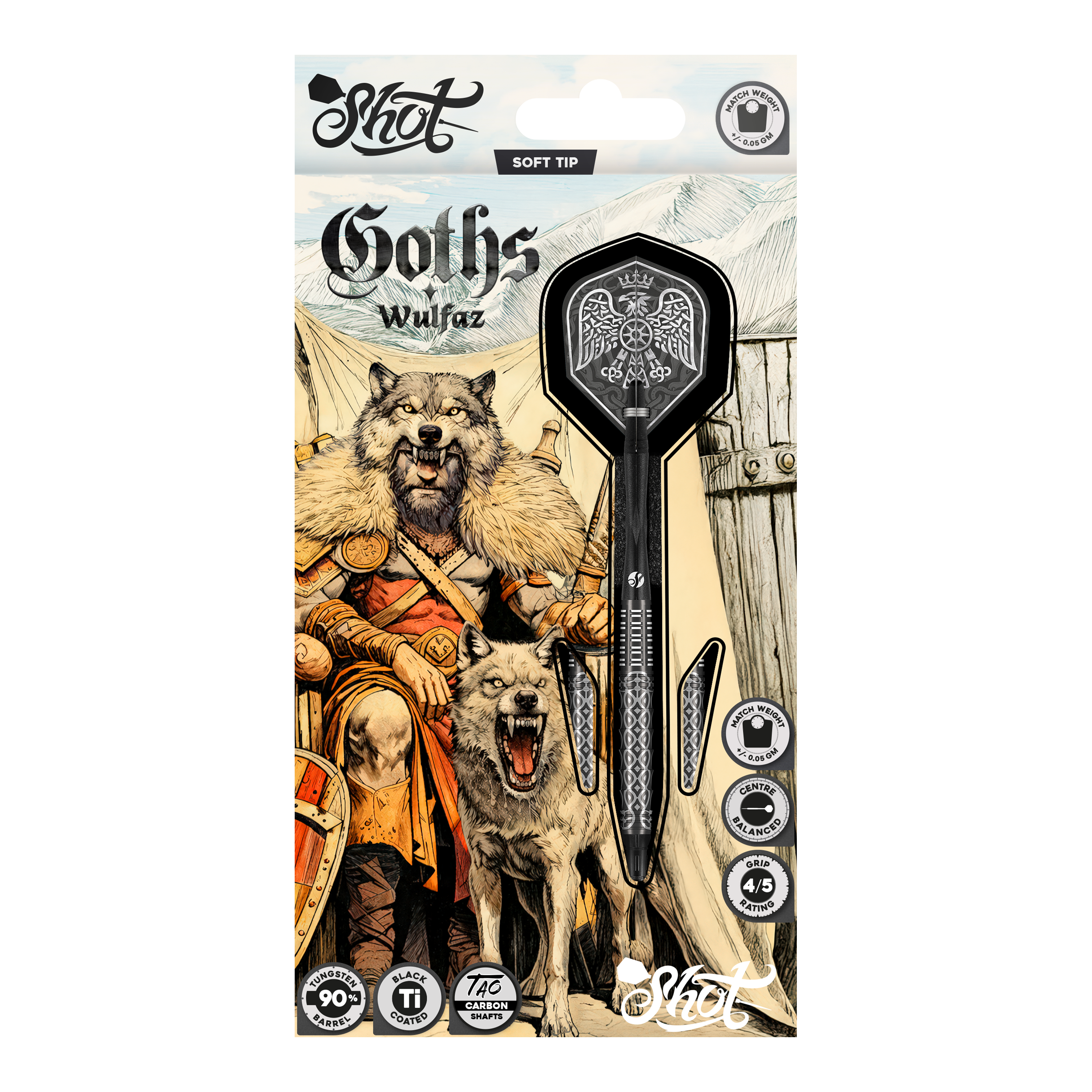 Shot Goths Wulfaz softdarts - 20g Shot Goths Wulfaz softdarts - 20g