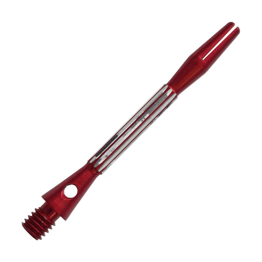 Bulls NL Flash 2 aluminium shafts - rood - 46 mm Bulls NL Flash 2 Aluminium Shafts in Rot, 46 mm lang. Das Bild zeigt einen roten Aluminiumschaft für Dartpfeile.
