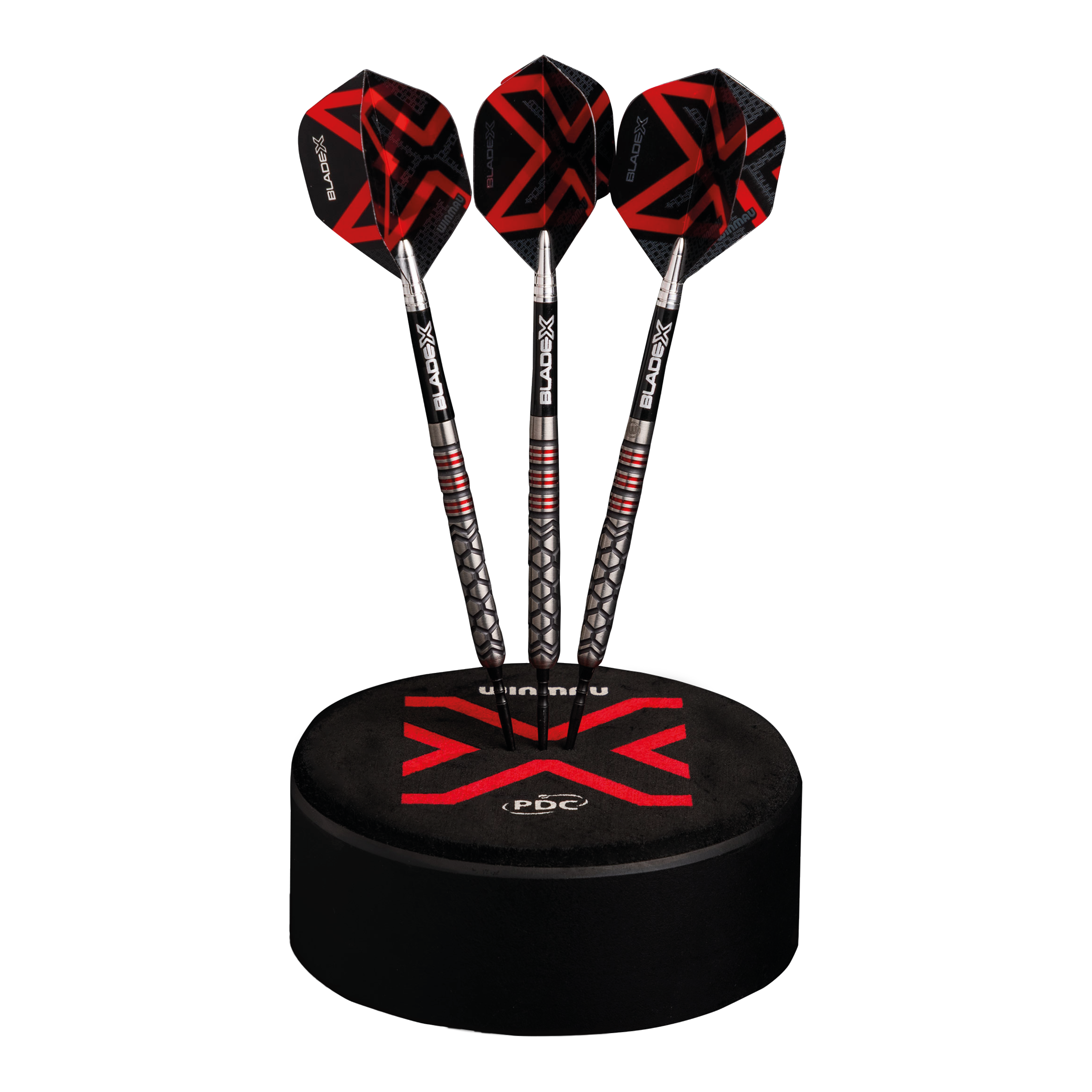 Winmau Dart Dock Blade X dartstandaard Abgebildet ist der Winmau Dart Dock Blade X Dartständer. Der Dartständer dient zur sicheren Ablage von Darts.