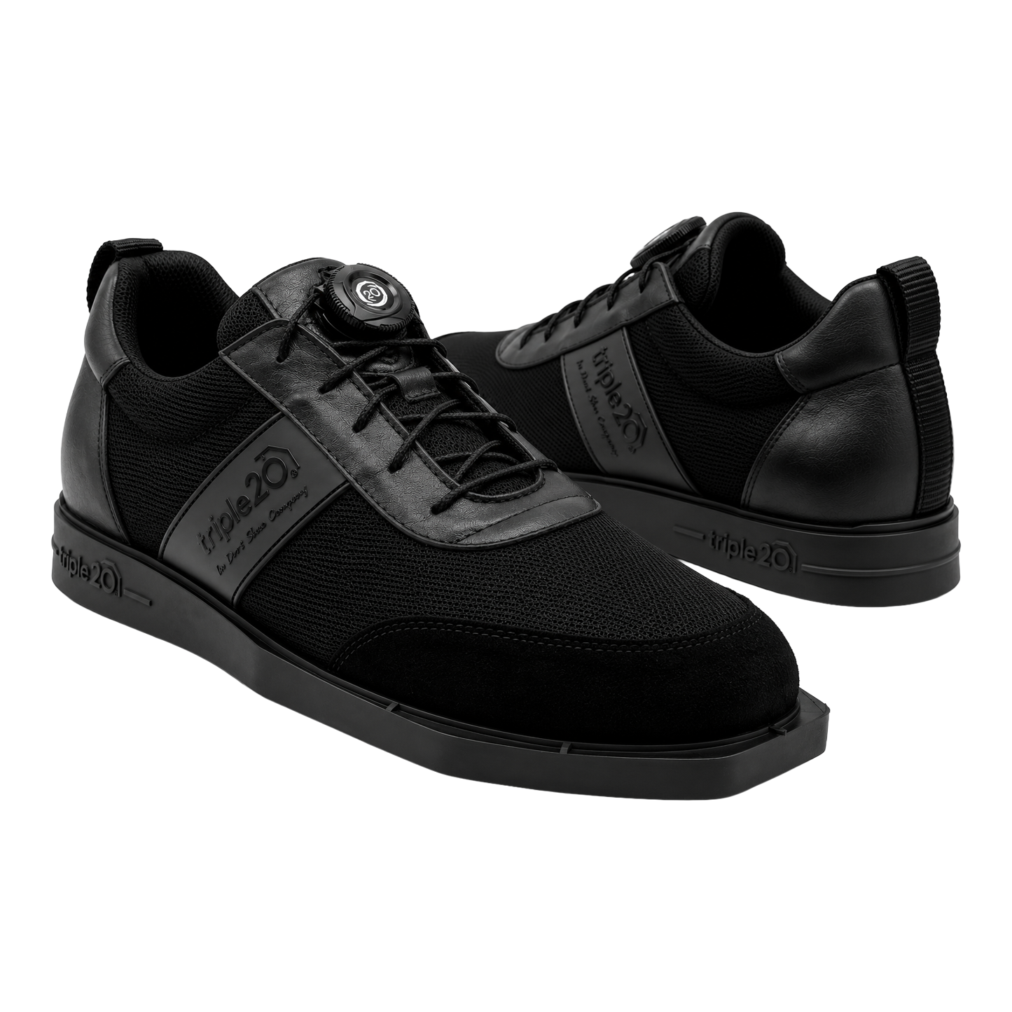 Triple20 Dart schoenen van textiel met draaisluiting - zwart