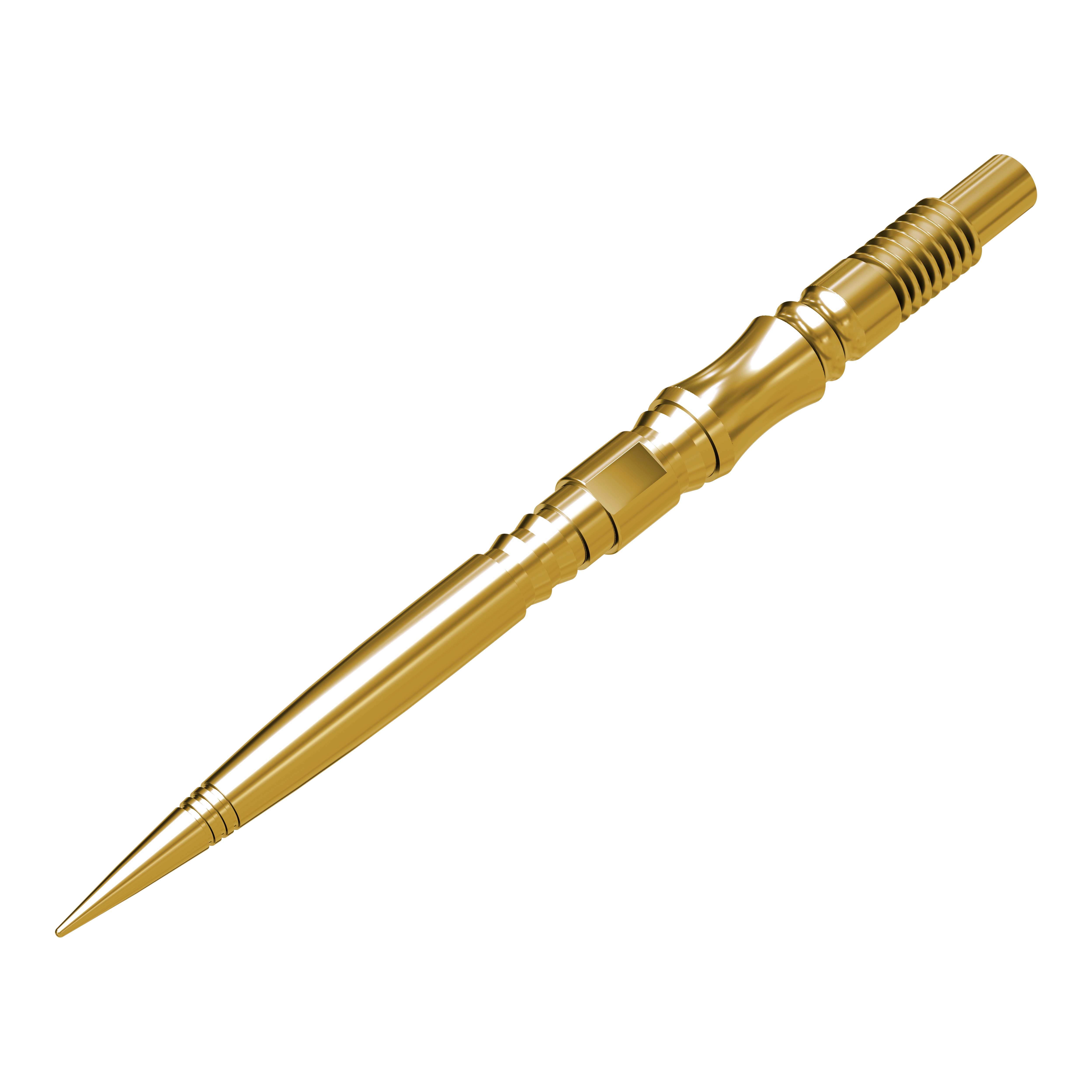 Harrows Quick Point Axis Elite Series dartpunten - Goud Die Harrows Quick Point Axis Elite Series Dartspitzen in Gold werden hier präsentiert. Die Dartspitzen liegen in einer Reihe und zeigen ihre metallische Farbe.