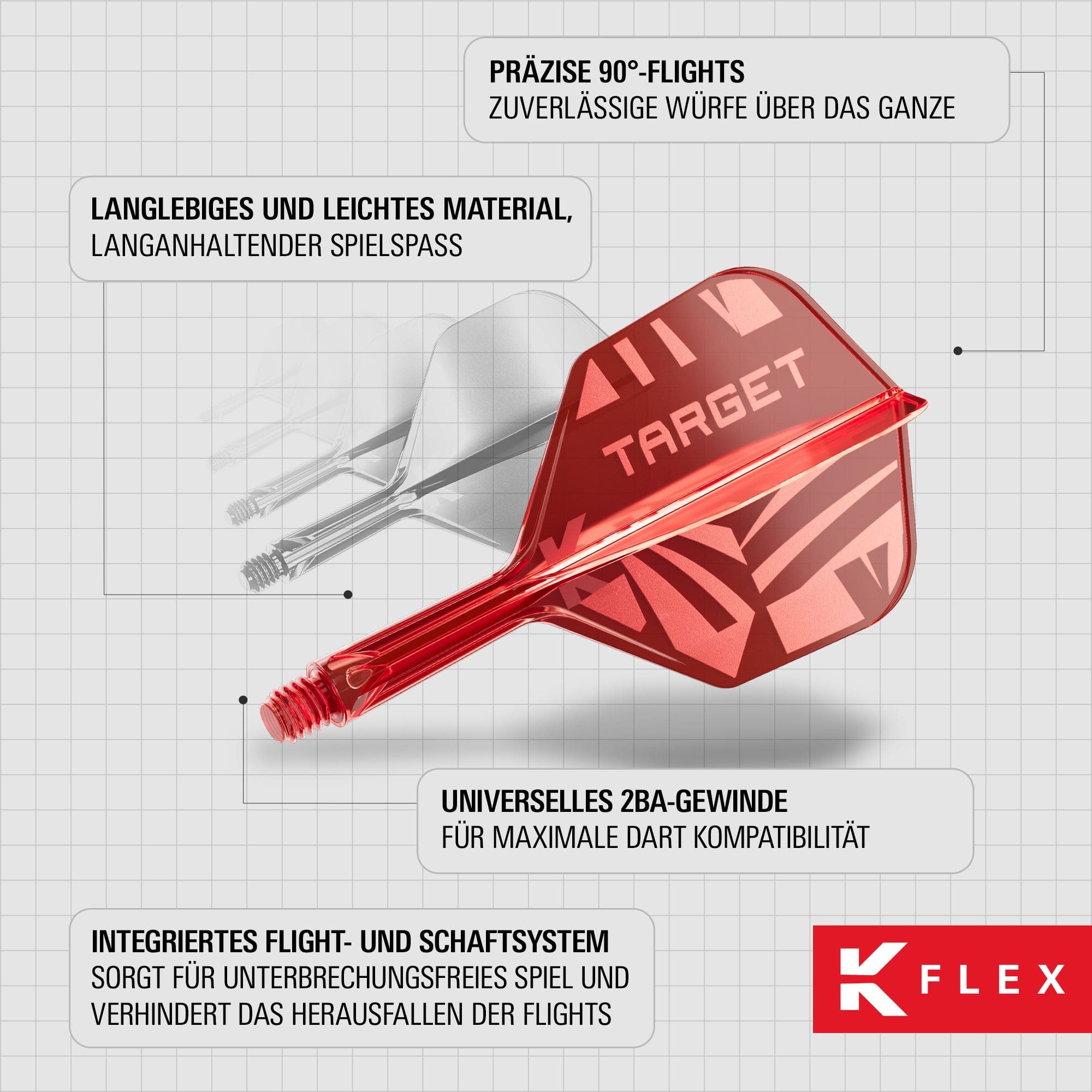 Target K-Flex Red No2 standaard flights