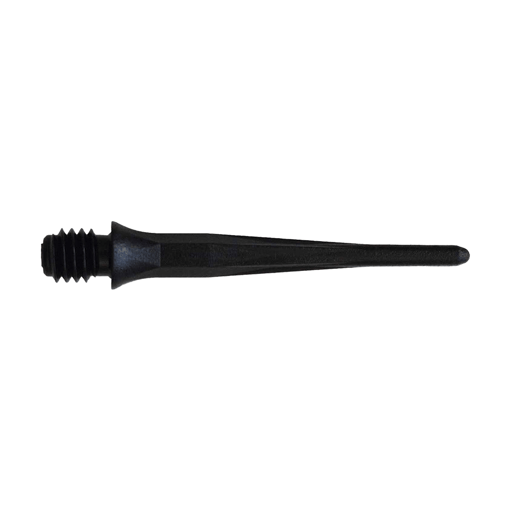 Caliburn 2BA soft dartpunten zwart - verpakking van 50 stuks Hier sieht man die Caliburn 2BA Softdartspitzen in Schwarz als 50er Packung. Die Spitzen sind ideal für Softdartspiele geeignet.