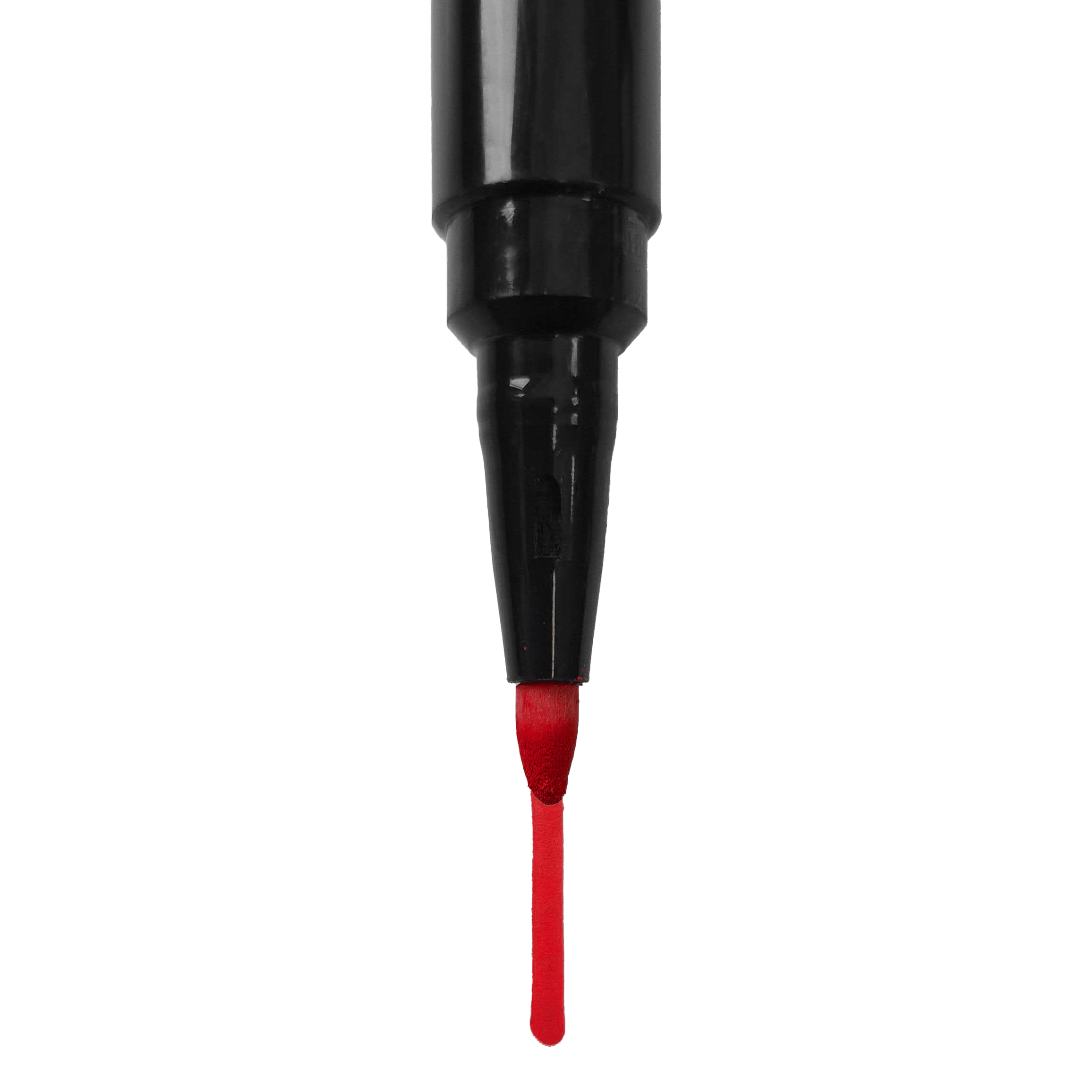 Bordmarker Auf dem Bild ist ein schwarzer Marker mit roter Spitze zu sehen. Die rote Farbe ist deutlich am unteren Ende des Markers sichtbar.