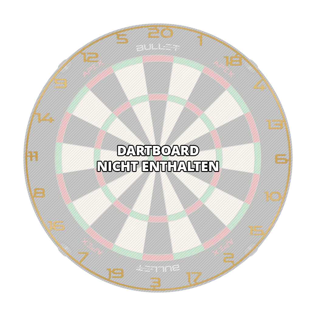 Das Bild stellt einen Dartboard Zahlenring in goldener Farbe dar. Es geht um das Produkt 'BT1000160 Bullet Dartboard Zahlenring Gold 3'.