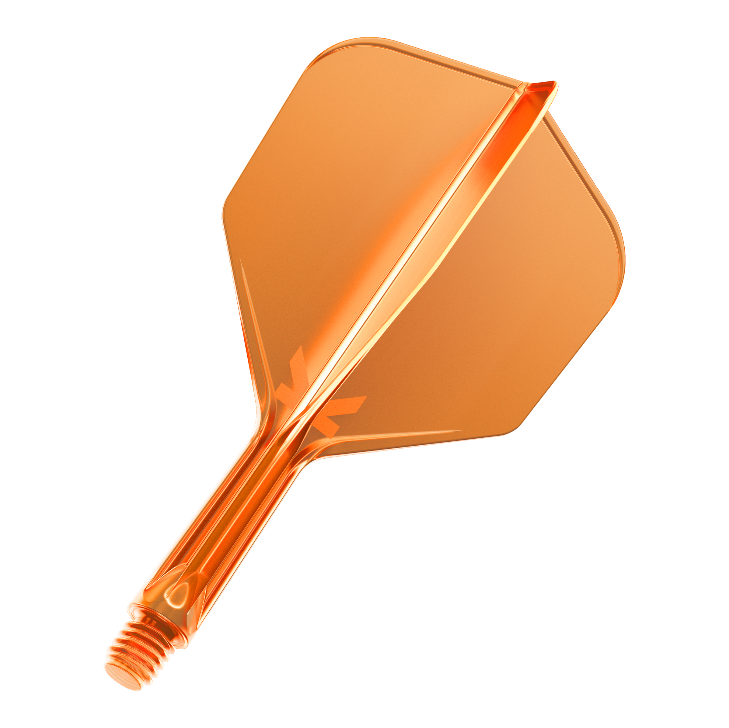 Target K-Flex No6 Vluchtsysteem - Neon Oranje Dies ist ein neonorangener Dartflight mit integriertem Schaft. Das Material ist durchsichtig und glänzend.