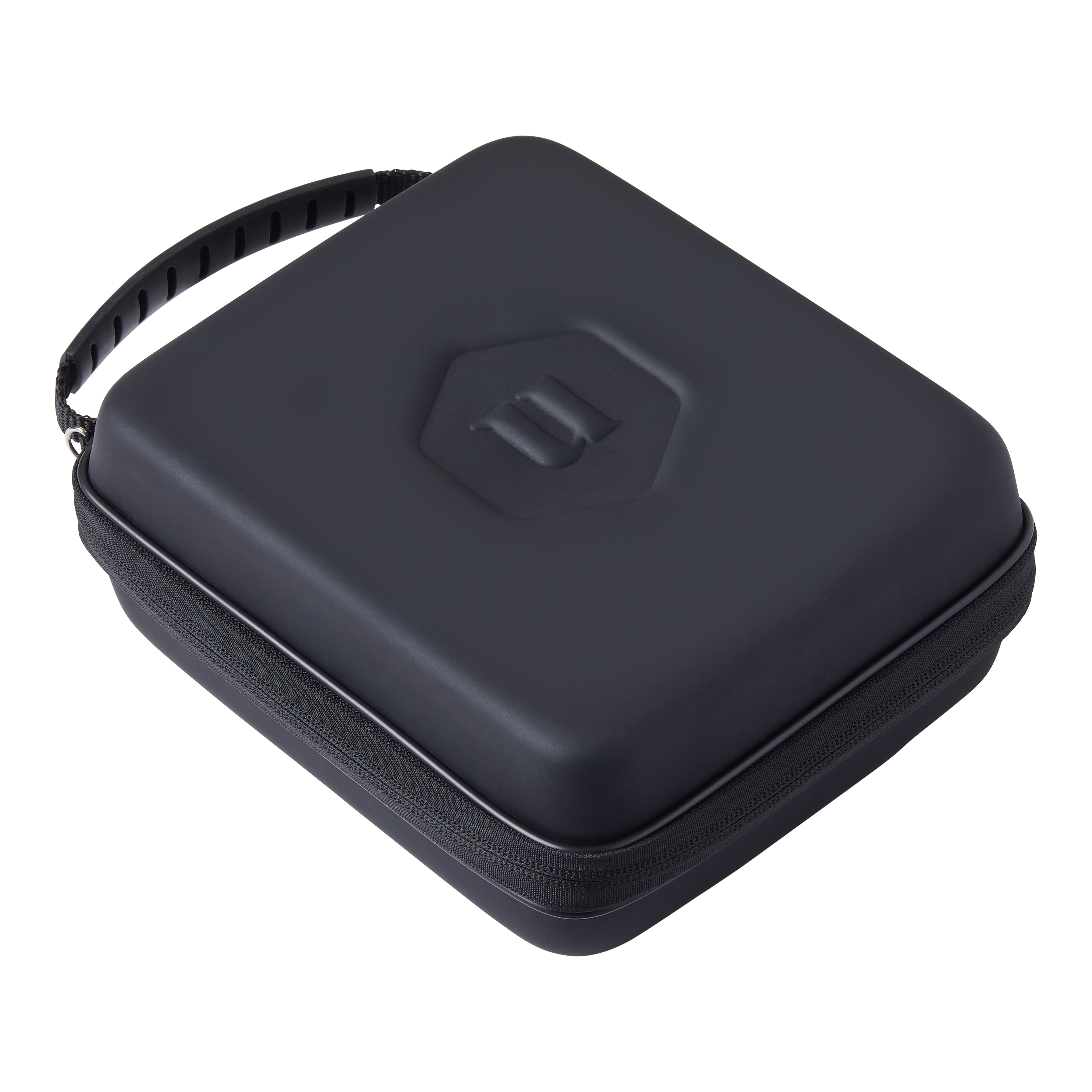 Unicorn Ultra 3UP Grote Dartkoffer - Zwart Das Bild zeigt das Produkt "Unicorn Ultra 3UP Large Dartcase - Schwarz". Es handelt sich um ein großes, schwarzes Etui mit Reißverschluss und Tragegriff zur Aufbewahrung von Dartzubehör.