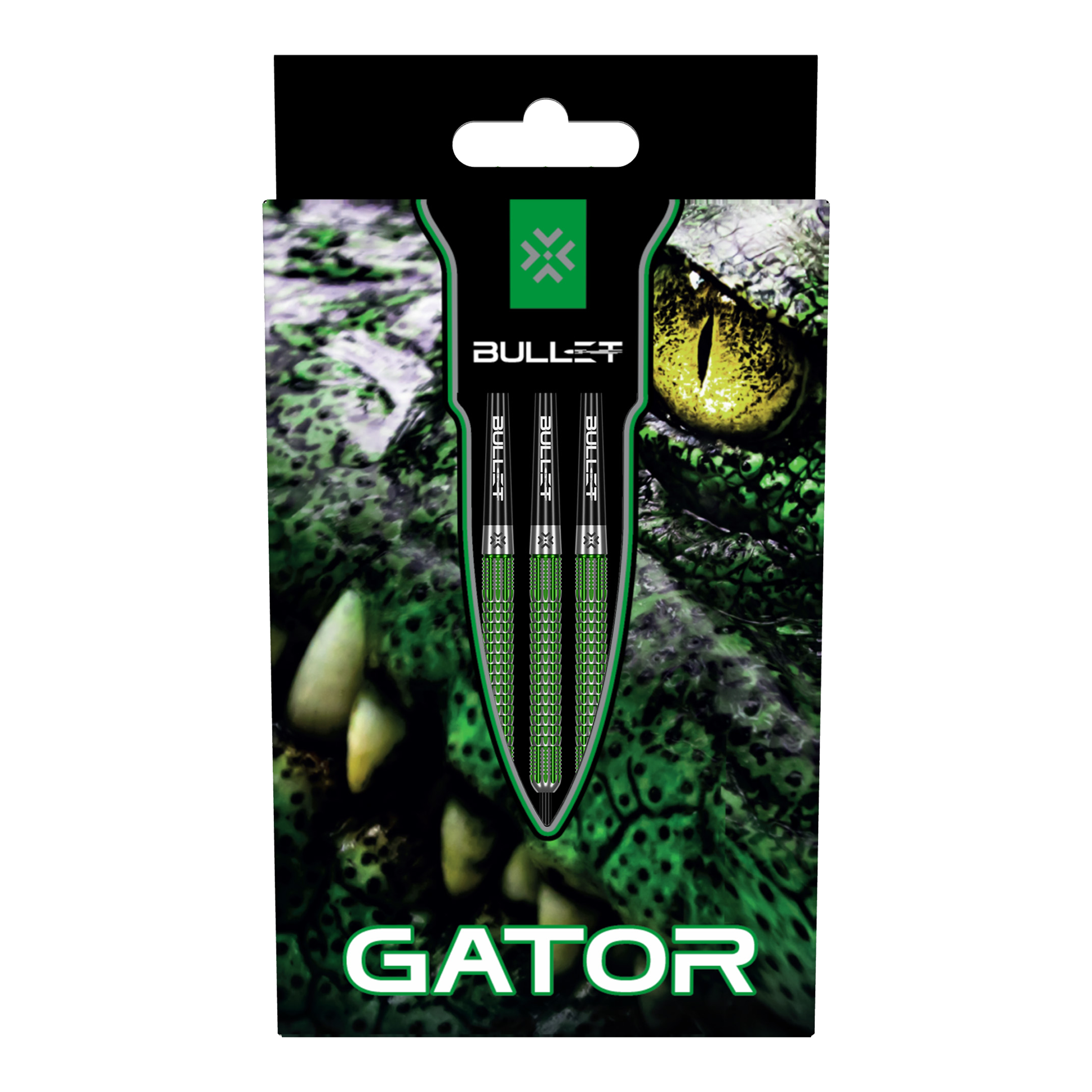 Bullet Gator stalen darts Abgebildet sind die Bullet Gator Steeldarts. Sie sind speziell für Präzision und Kontrolle beim Dartspiel entwickelt.