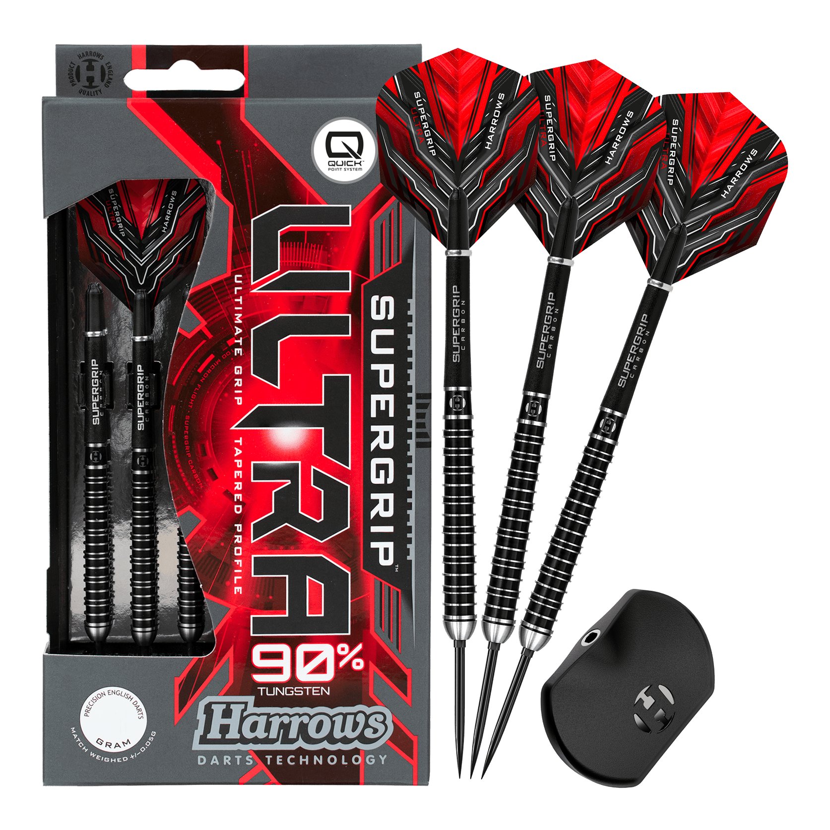 Harrows Supergrip Ultra Quick Point stalen dartpijlen