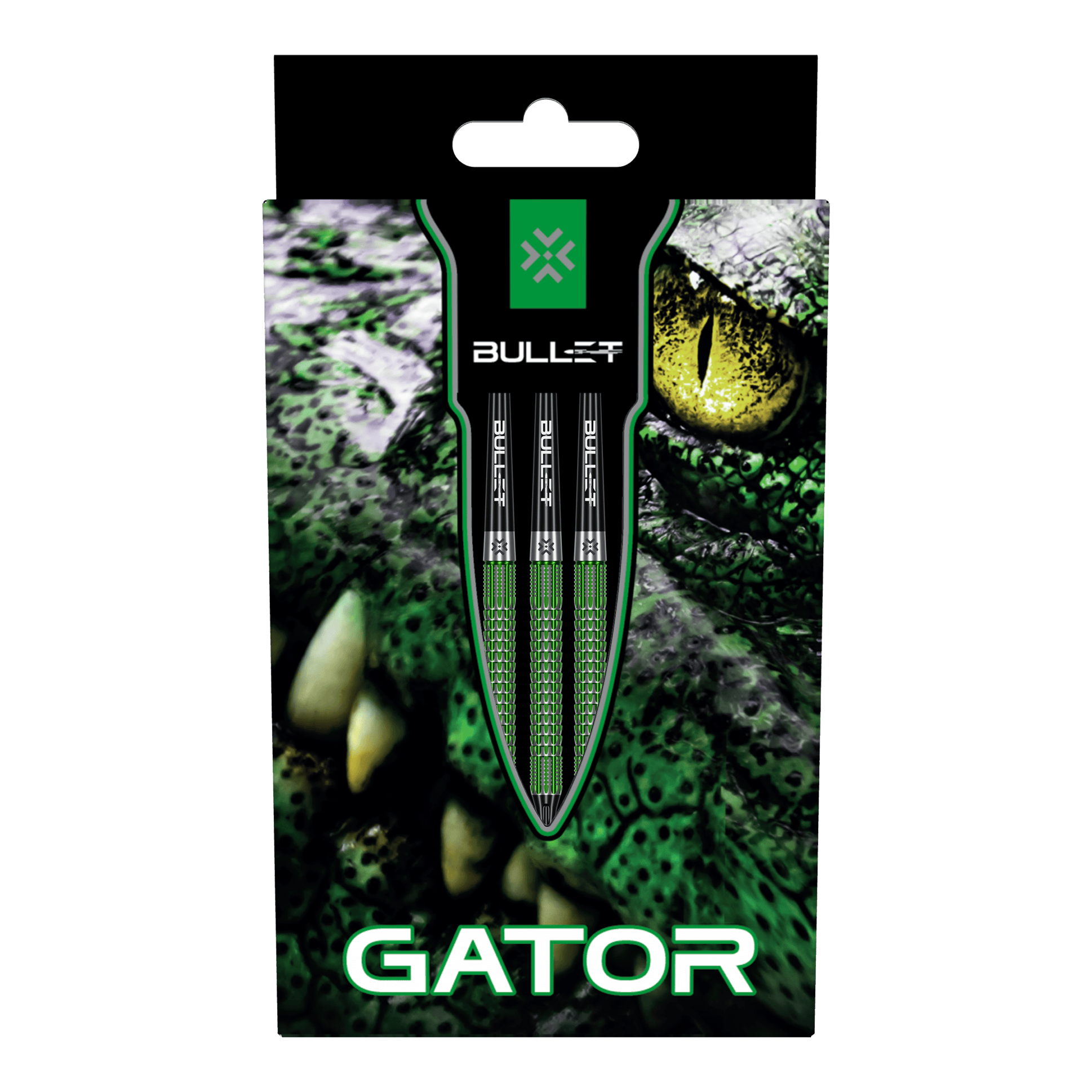 Das Bild zeigt die Bullet Gator Softdarts - 20g. Sie sind besonders für das Spiel mit Softspitzen geeignet.