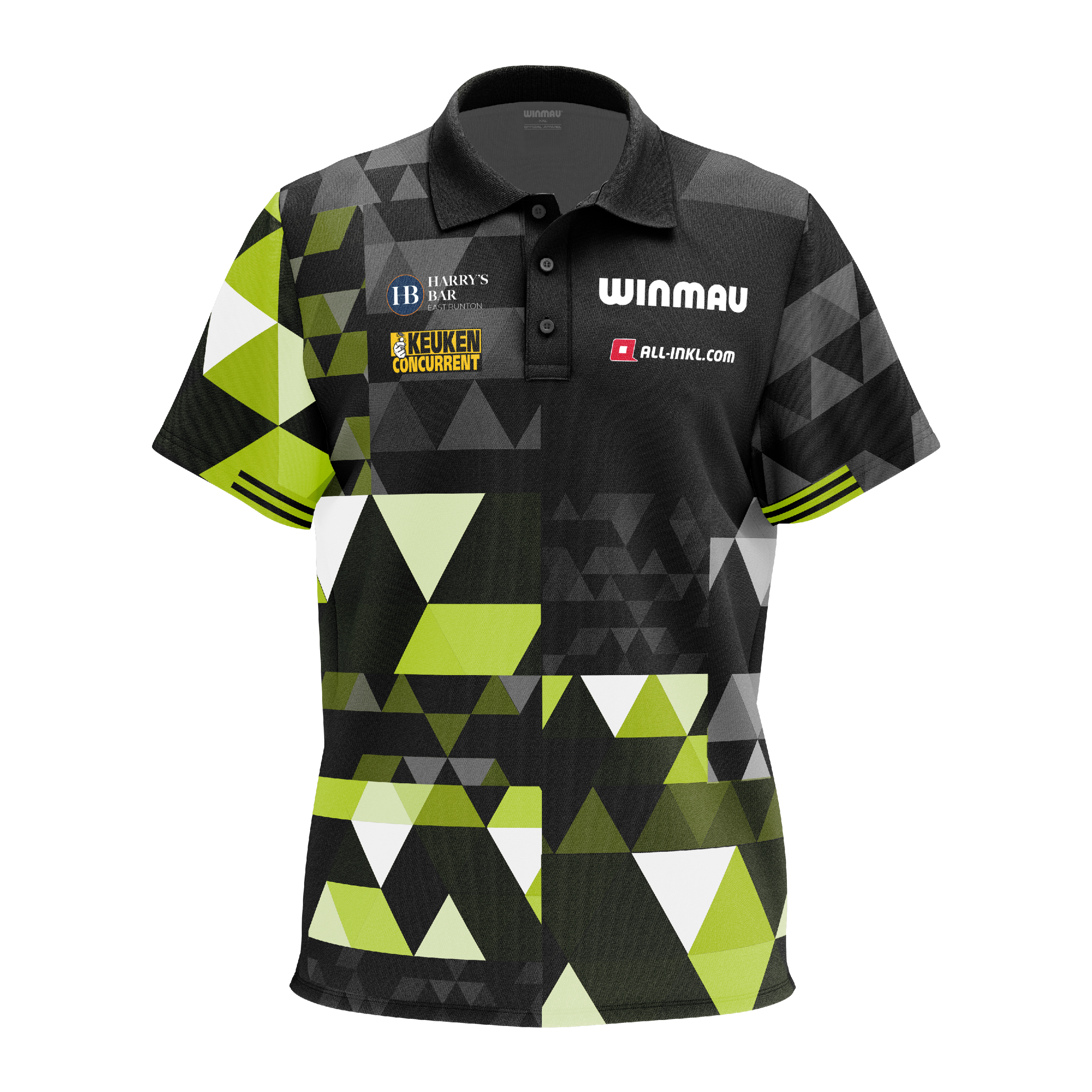 Winmau Michael Van Gerwen poloshirt met faneditie Poloshirt der Winmau Michael Van Gerwen Fan-Edition. Das Produkt ist als Fanartikel für Michael Van Gerwen entworfen.