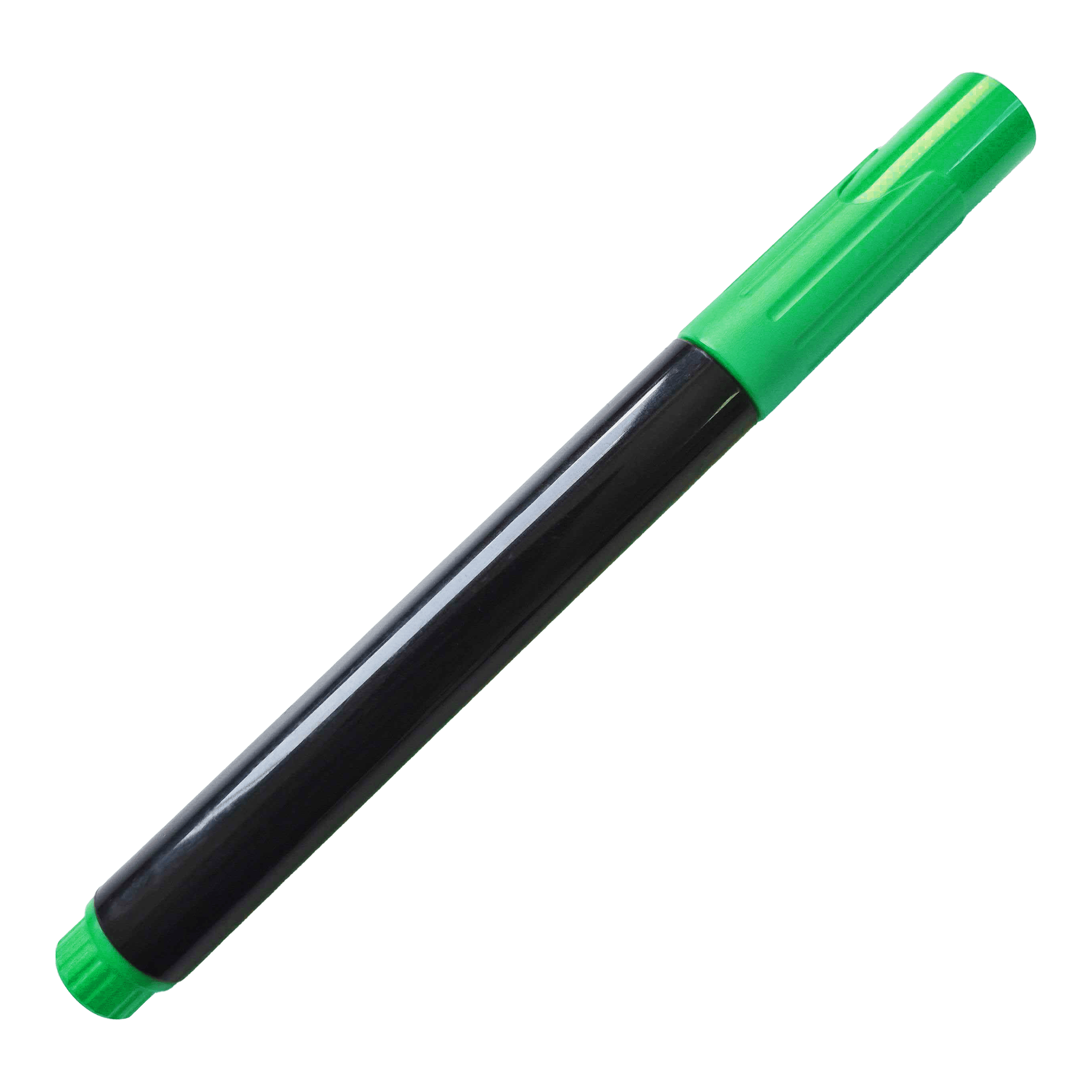 Bordmarker Auf dem Bild ist ein schwarzer Whiteboard-Marker mit grüner Kappe zu sehen. Der Marker hat zudem ein grünes Ende.