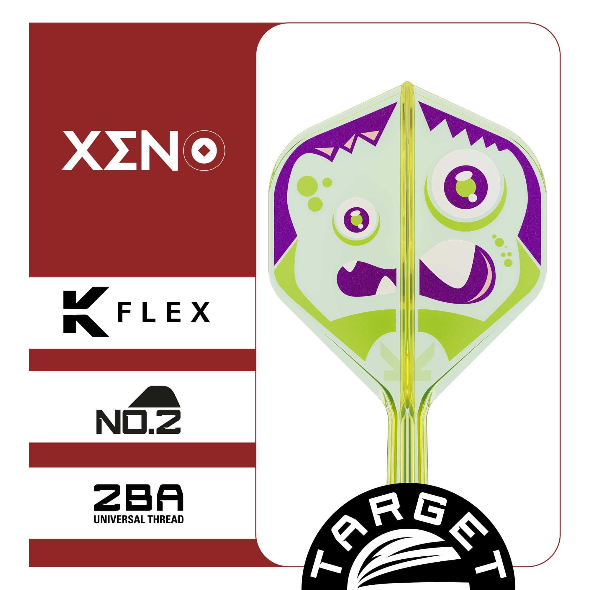 Target Japan K-Flex Xeno No2 standaardvluchten Das Bild zeigt die Target Japan K-Flex Xeno No2 Standard Flights. Diese Flights sind Zubehör für Dartpfeile.