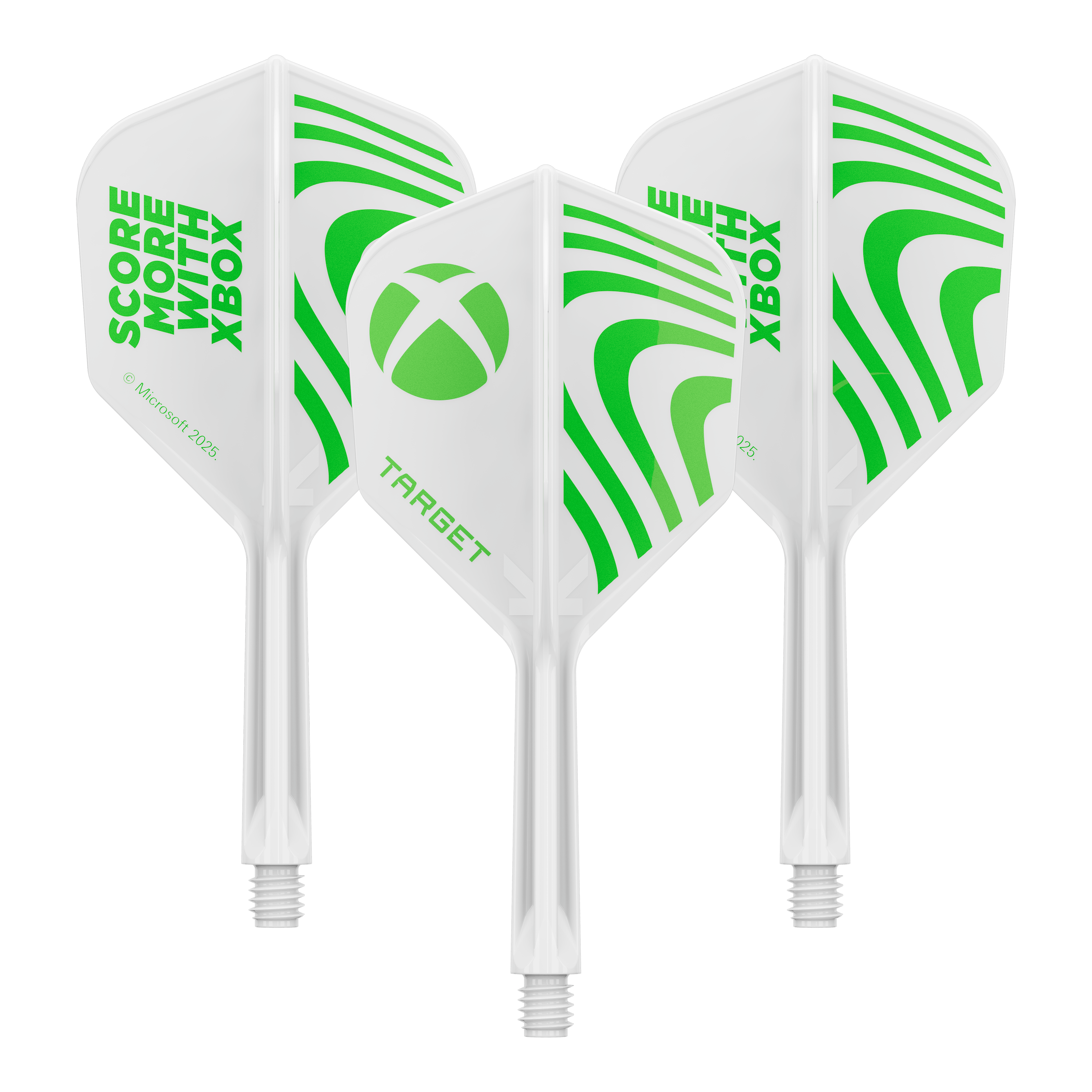 Target Xbox K-Flex No6 Flights - Wit Abgebildet ist vermutlich ein Set Target Xbox KFlex No6 Flights in der Größe 26mm. Es handelt sich um Zubehör für Dartpfeile.