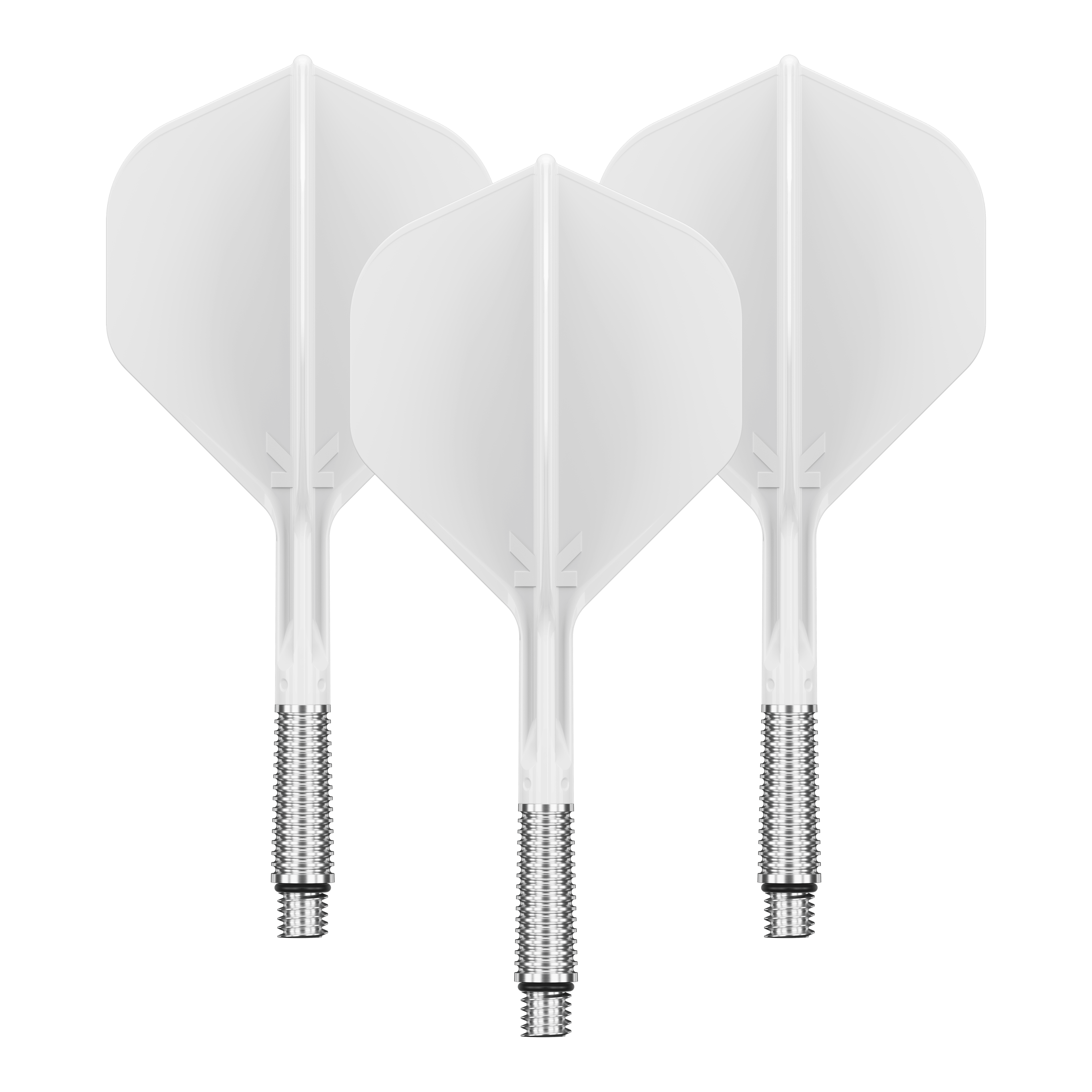 Target K-Shift No2 standaardvluchten - wit Abgebildet ist ein Dart Flight in Standardform, Modell: KShift No2, weiß, 33mm. Das Produkt wird von Target angeboten.