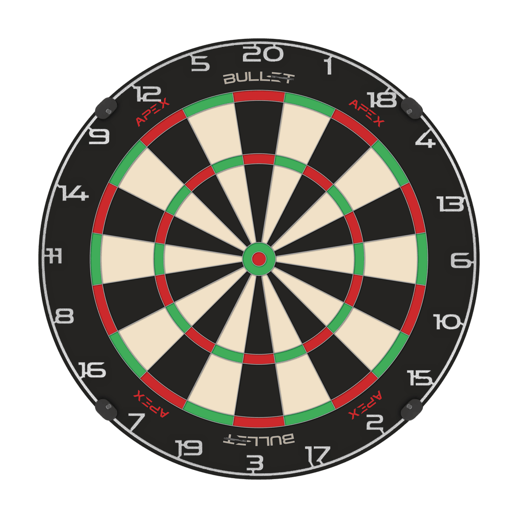 Bullet Dartboard Nummerring Dargestellt ist ein weiterer silberner Dartboard-Zahlenring. Er wird verwendet, um die Punktzahlen beim Dart zu markieren.