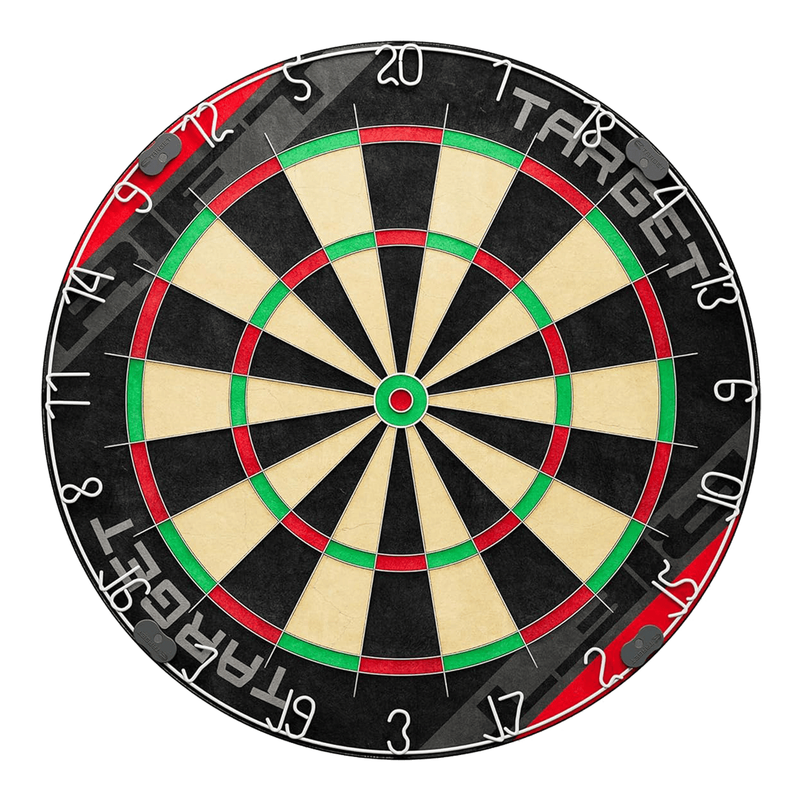 Target Rift stalen dartbordset Das Bild stellt das Target Rift Steeldartboard Set dar. Es ist ein hochwertiges Set für Freizeit und Turniere.