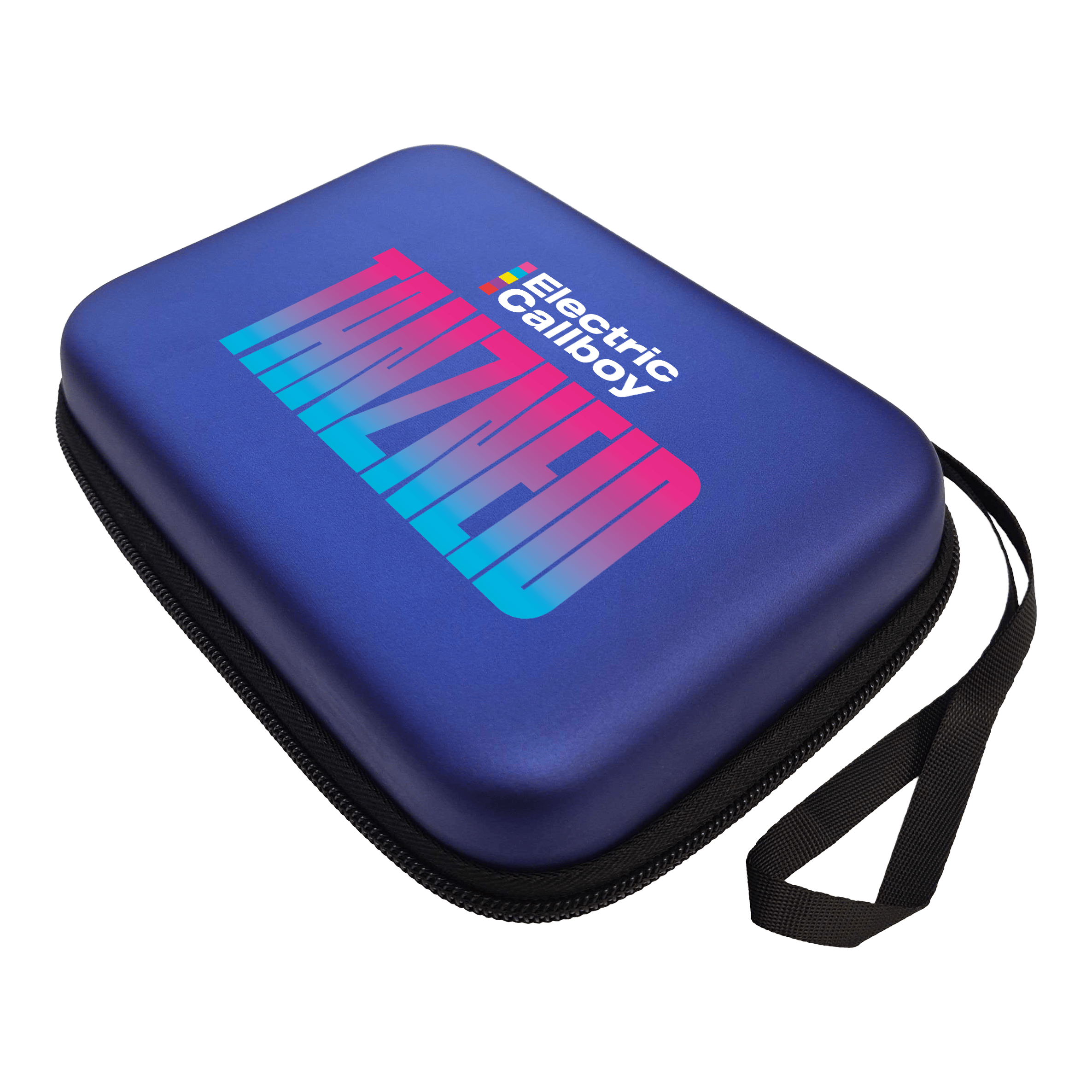 Electric Callboy Tanzneid Albumversie Dartcase - Blauw Gezeigt wird das Electric Callboy Tanzneid Album Version Dartcase in Blau. Das Dartcase dient zur Aufbewahrung von Darts.