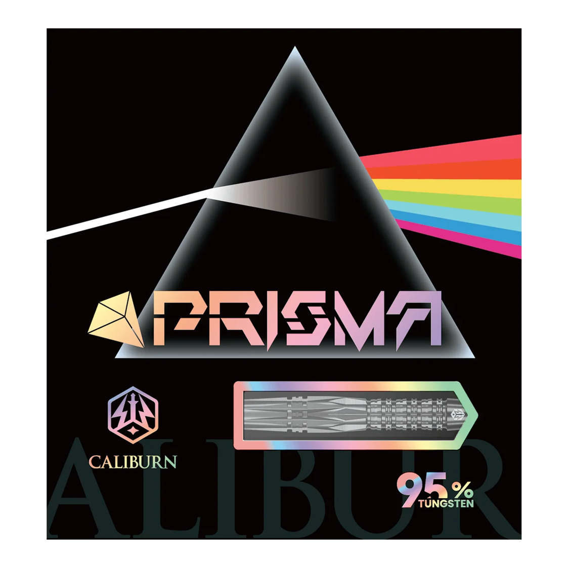 Caliburn Prisma P1 softdarts - 19 g Auf dem Bild ist der Caliburn Prisma P1 Softdart - 19g zu sehen. Es handelt sich um einen hochwertigen Softdart für präzises Spiel.