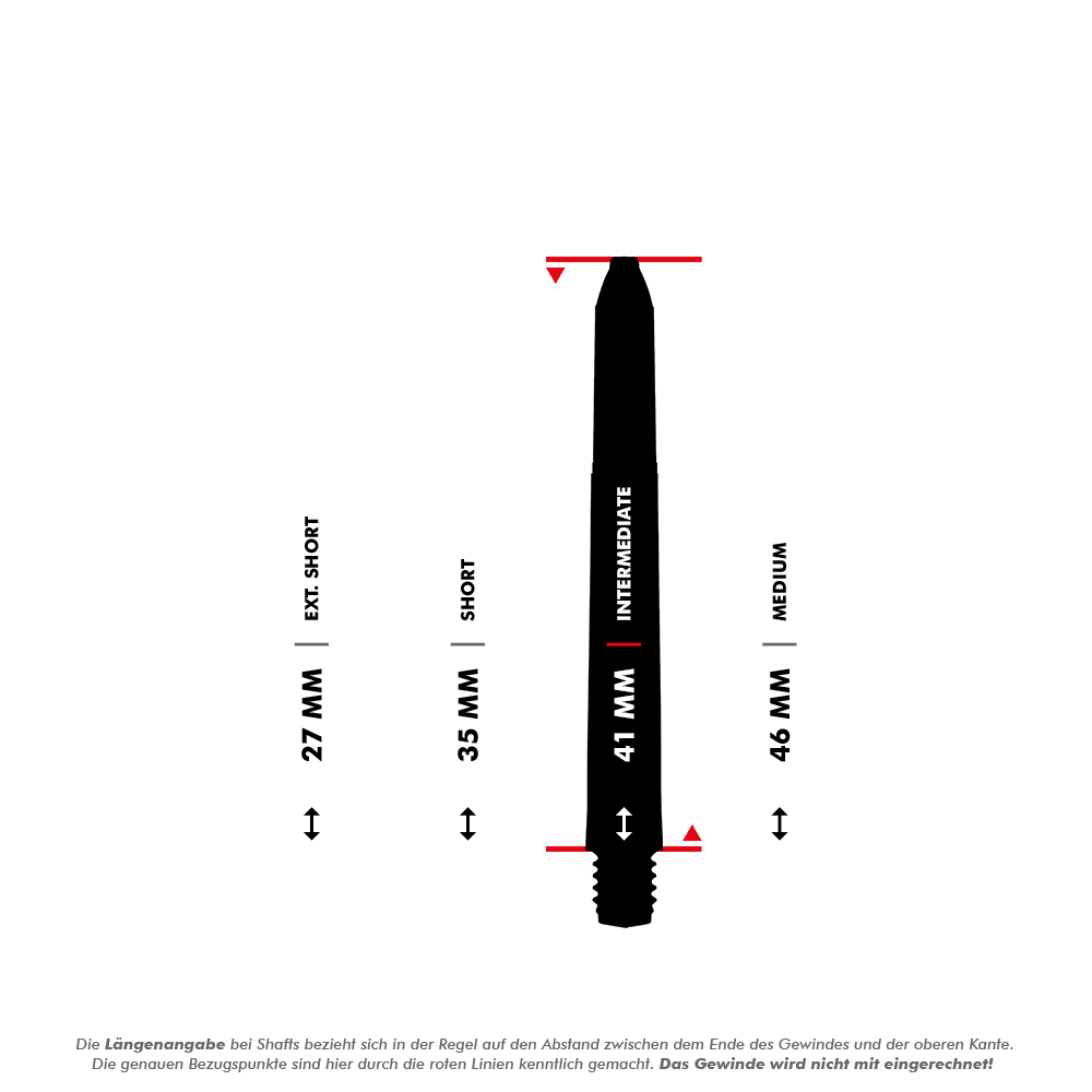 Winmau Pro-Force Shafts - Weiß