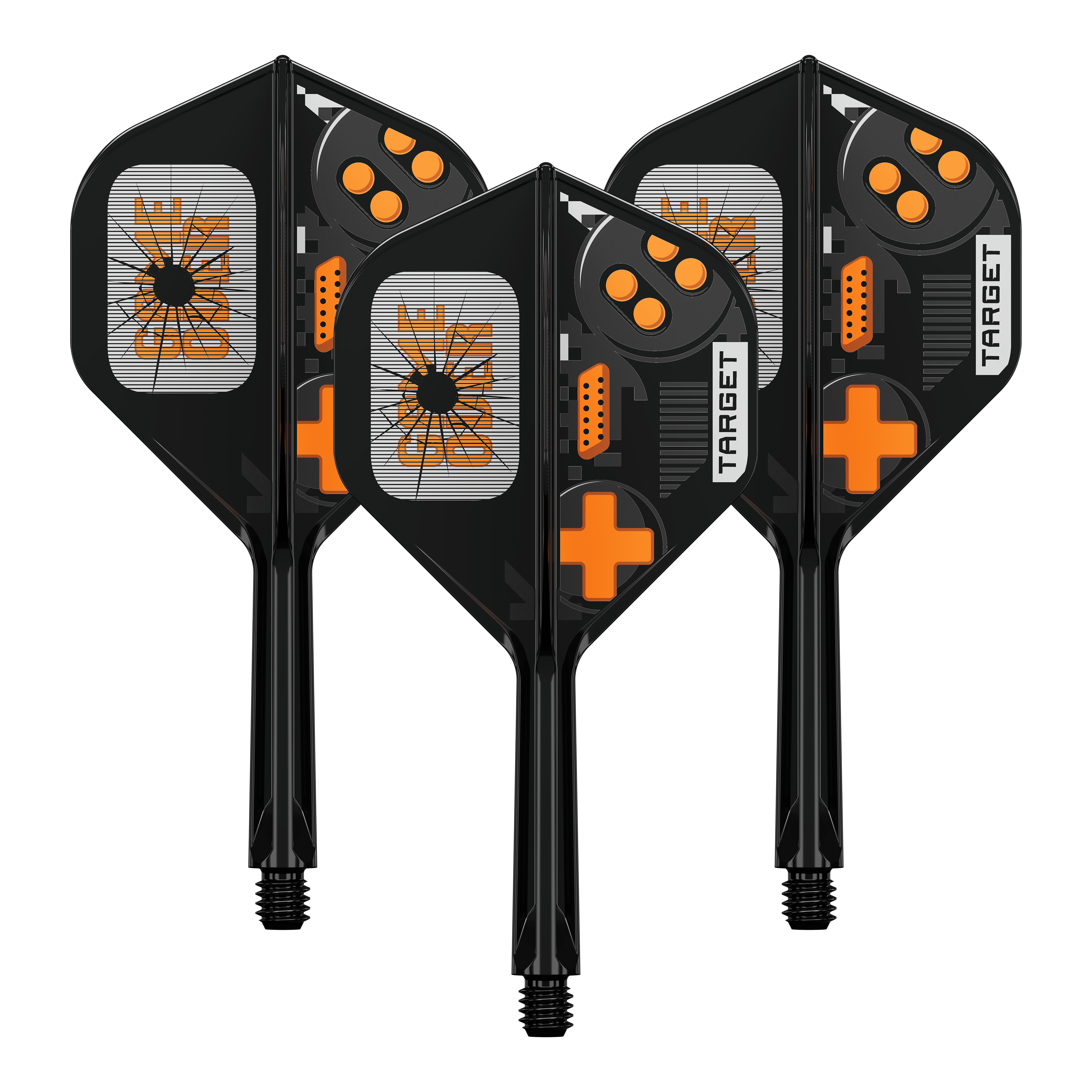 Target K-Flex Game Over No2 standaard flights Ein Set Target K-Flex GameOver No2 Standard Flights, 26 mm. Die Abbildung zeigt die Flights in sortierter Form.