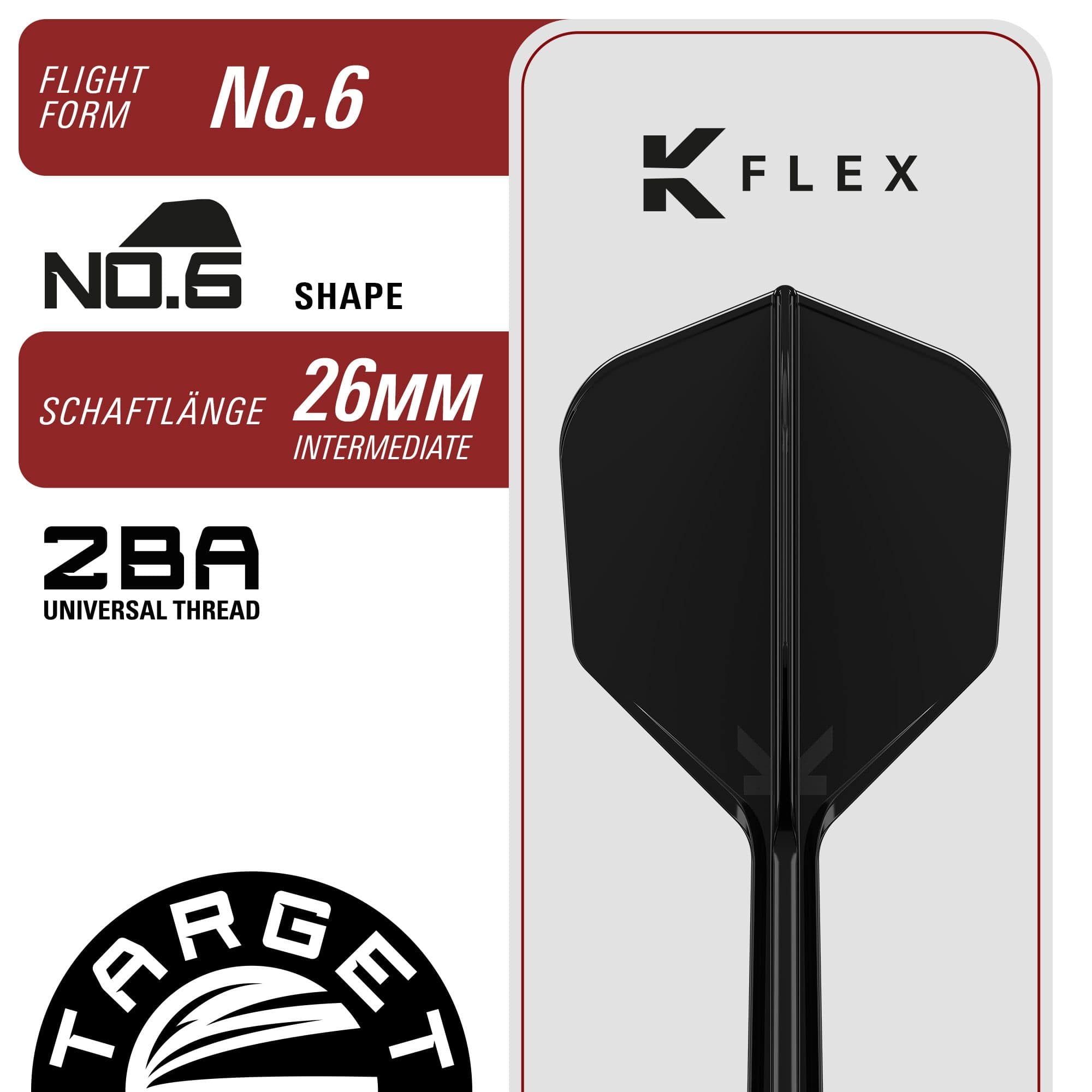 Target Black Marque Eclipse Soft Darts - 21 g Target Black Marque Eclipse Softdarts mit 21g Gewicht liegt auf weißem Hintergrund. Das Bild zeigt die Details und das Design dieses hochwertigen Softdart-Produkts.