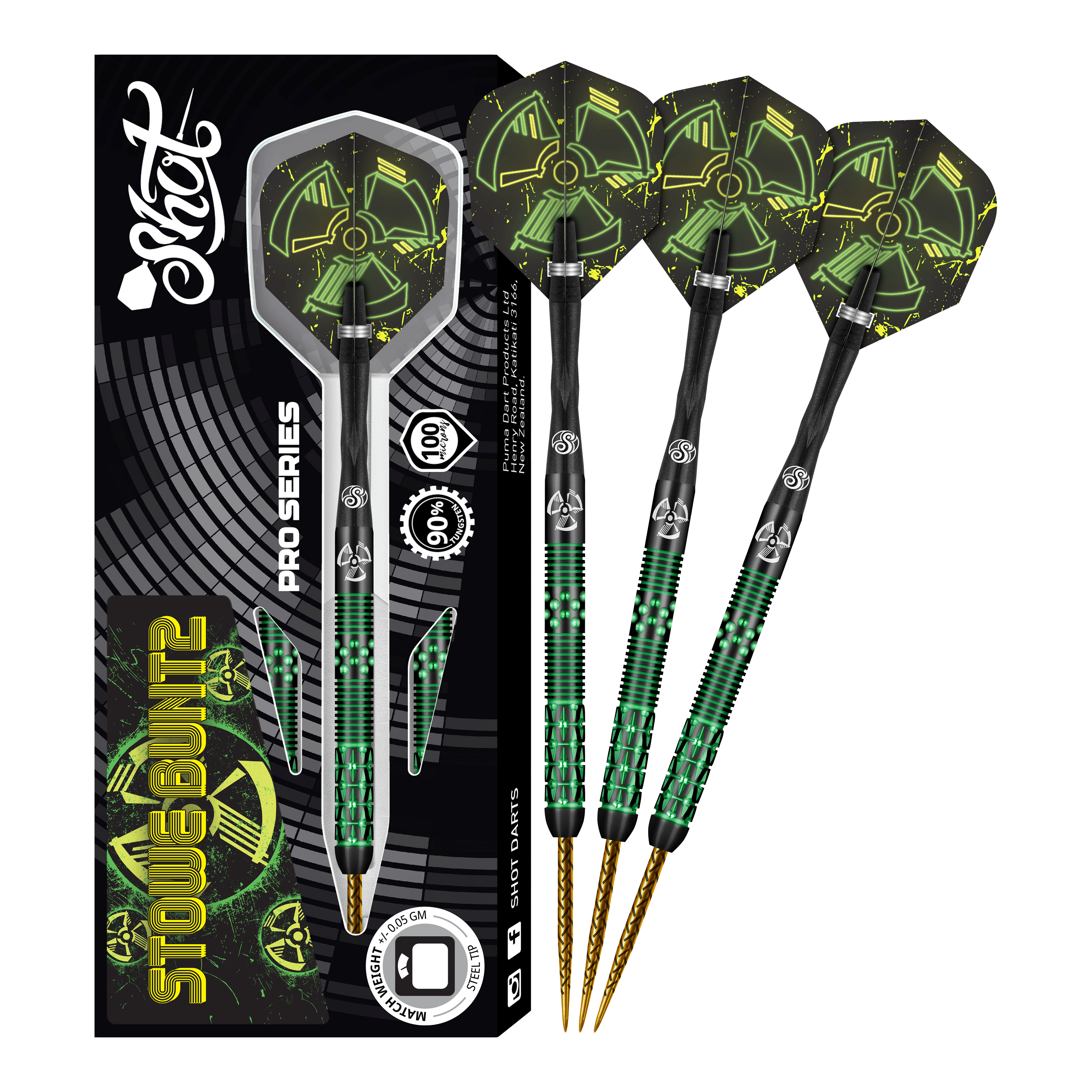 Shot Stowe Buntz V2 Black Steeldarts - 23g