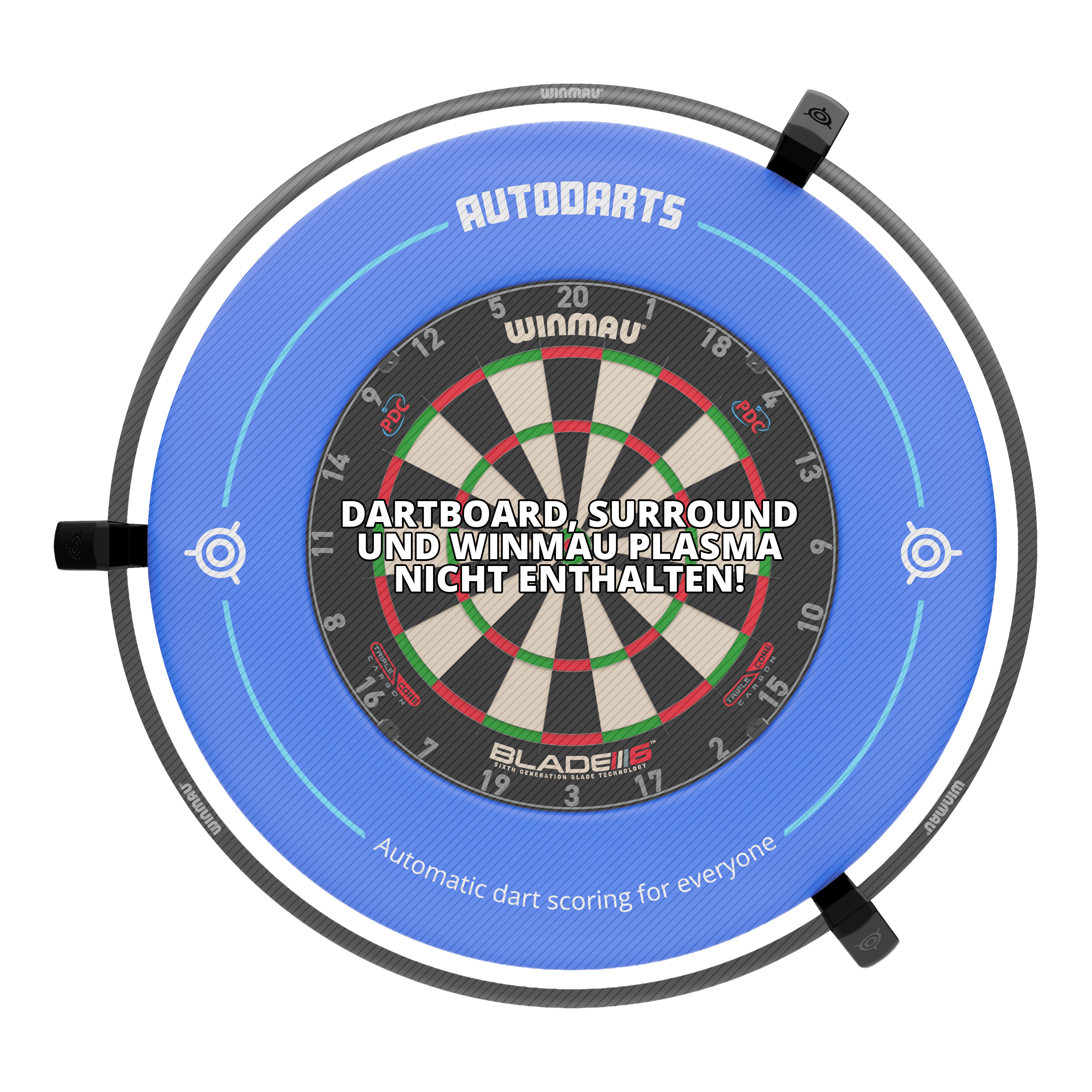 Das Bild zeigt das Autodarts Vantage Auto-Scoring-System. Das Produkt ist nicht näher beschrieben.