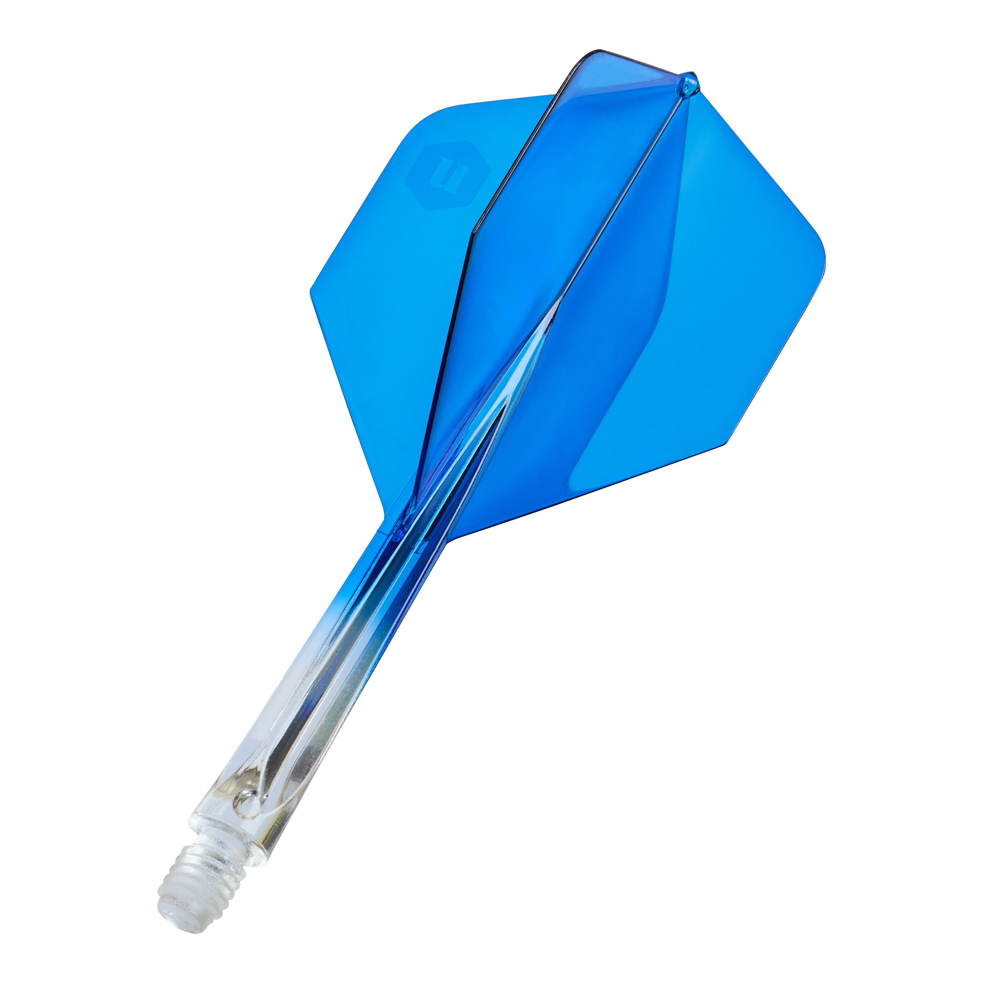 Unicorn Forge Two Tone No2 standaard flights - helderblauw Unicorn Forge Two Tone No2 Standard Flights in Klar Blau, Medium, sind zu sehen. Es sind Ersatz-Flights für Dartpfeile.